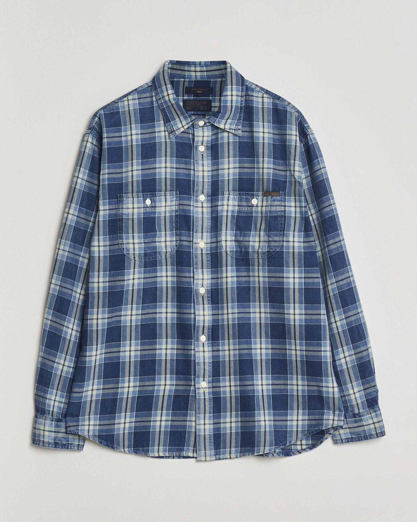 Homme | Chemises | Nudie Jeans | Julian Checked Worker Shirt Indigo