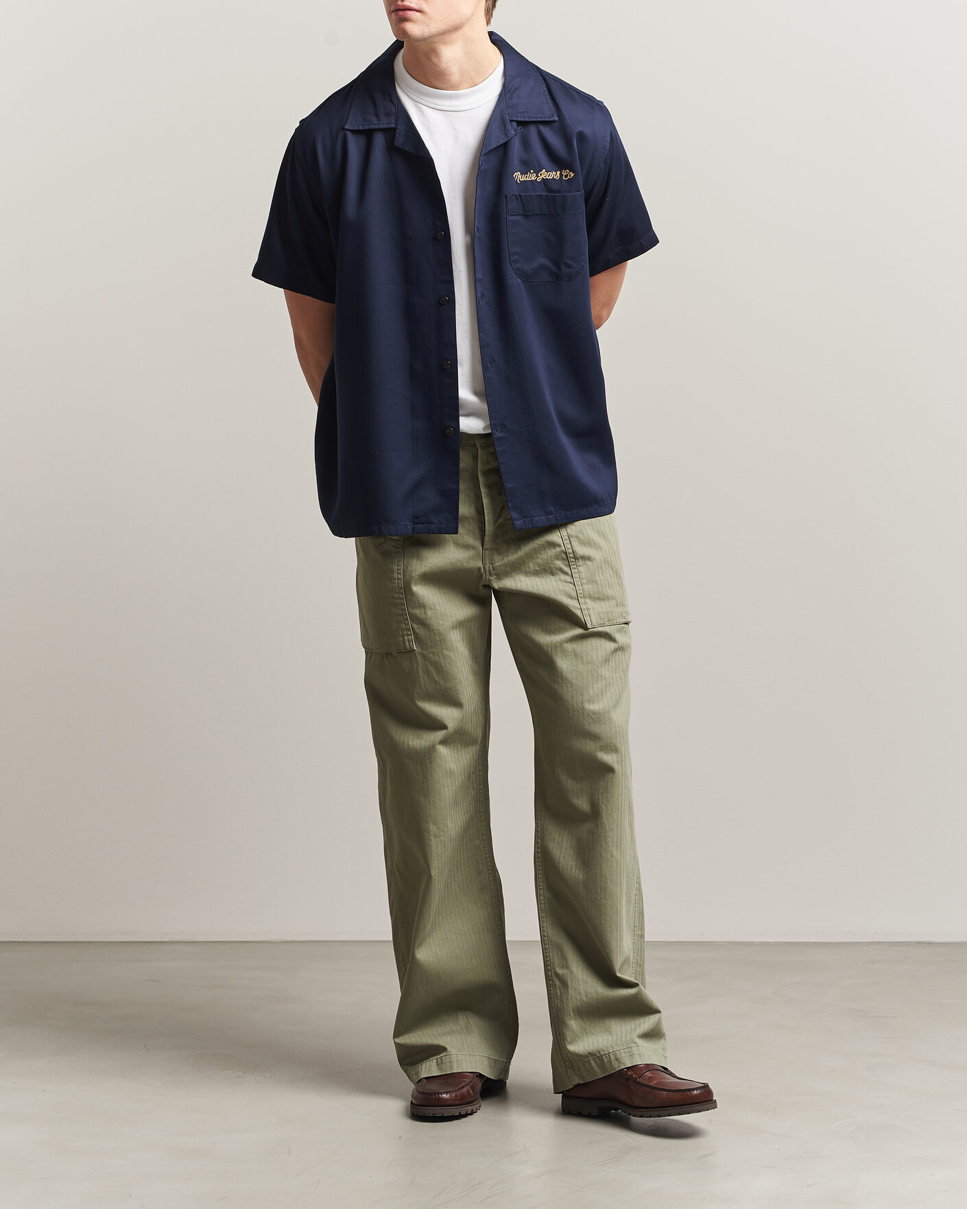 Homme | Chemises | Nudie Jeans | Arthur Bowling Shirt Navy