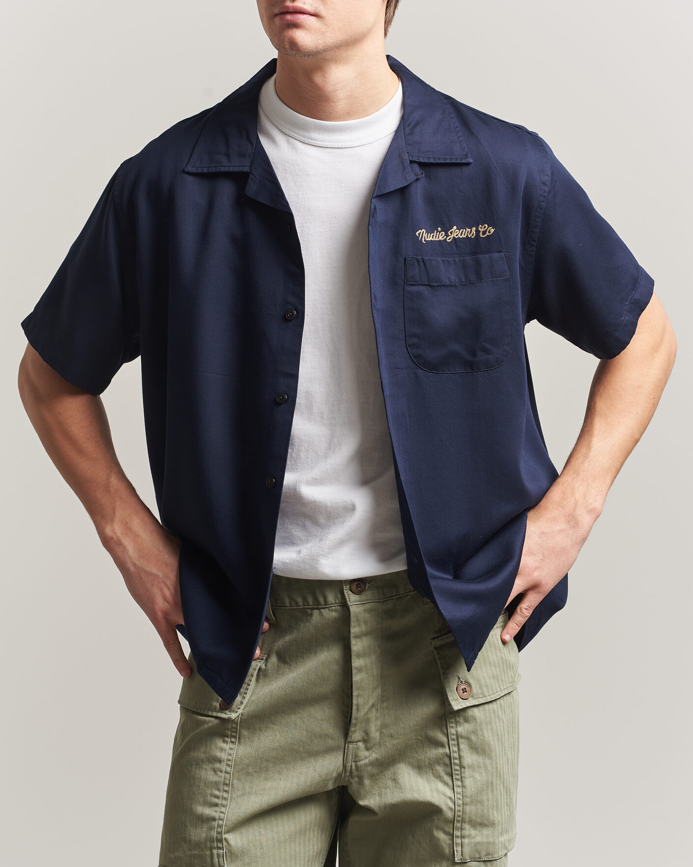 Homme | Chemises | Nudie Jeans | Arthur Bowling Shirt Navy