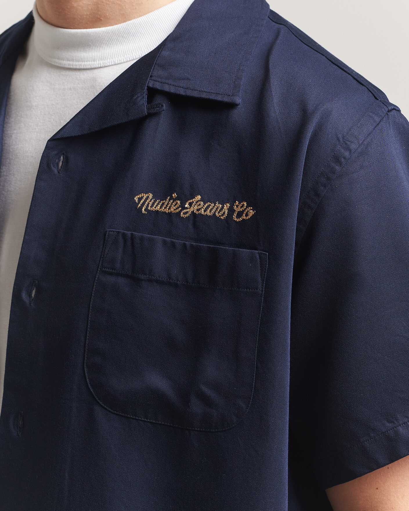 Homme | Chemises | Nudie Jeans | Arthur Bowling Shirt Navy