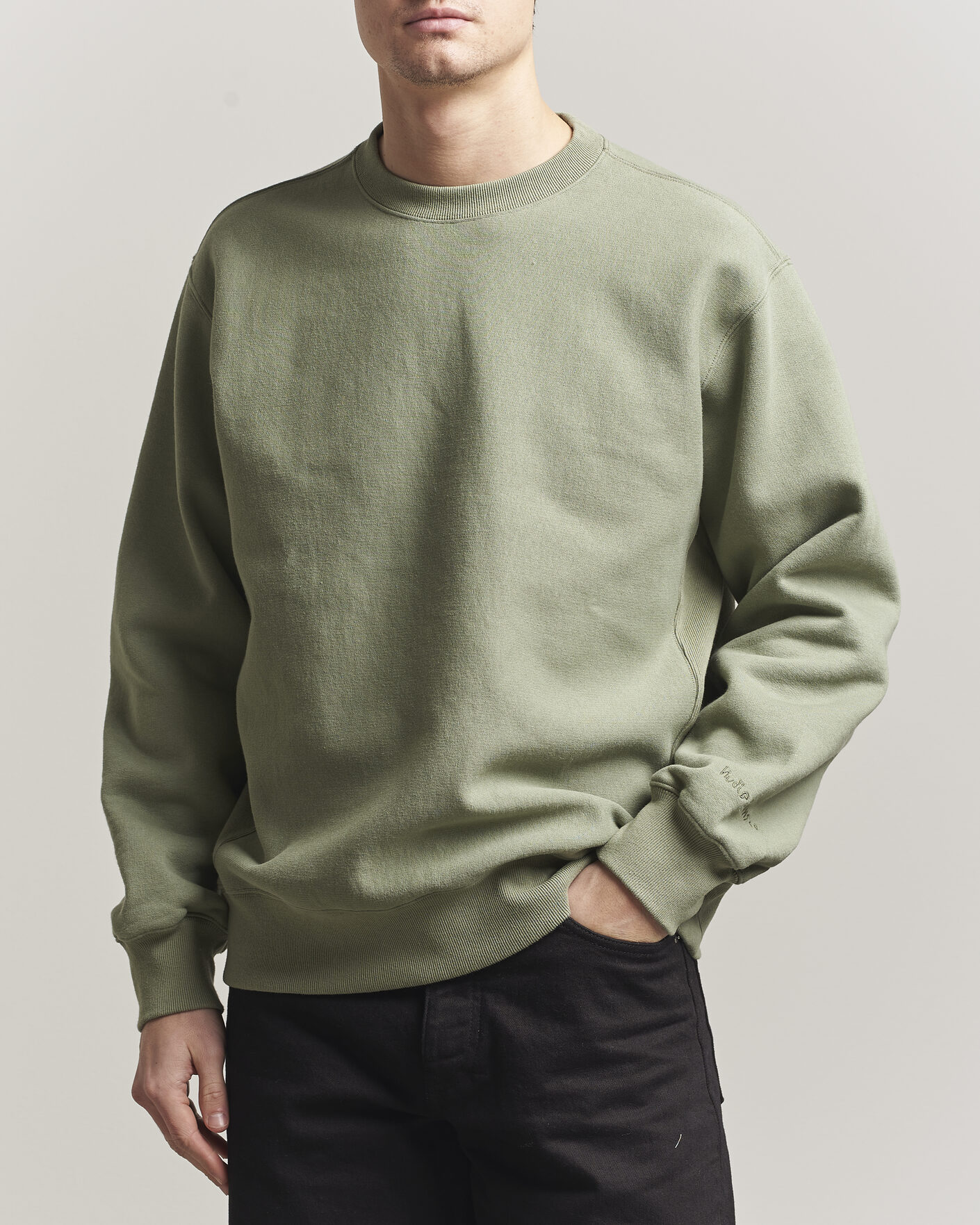 Homme | Pulls Et Tricots | Nudie Jeans | Hasse Crew Neck Sweatshirt Green
