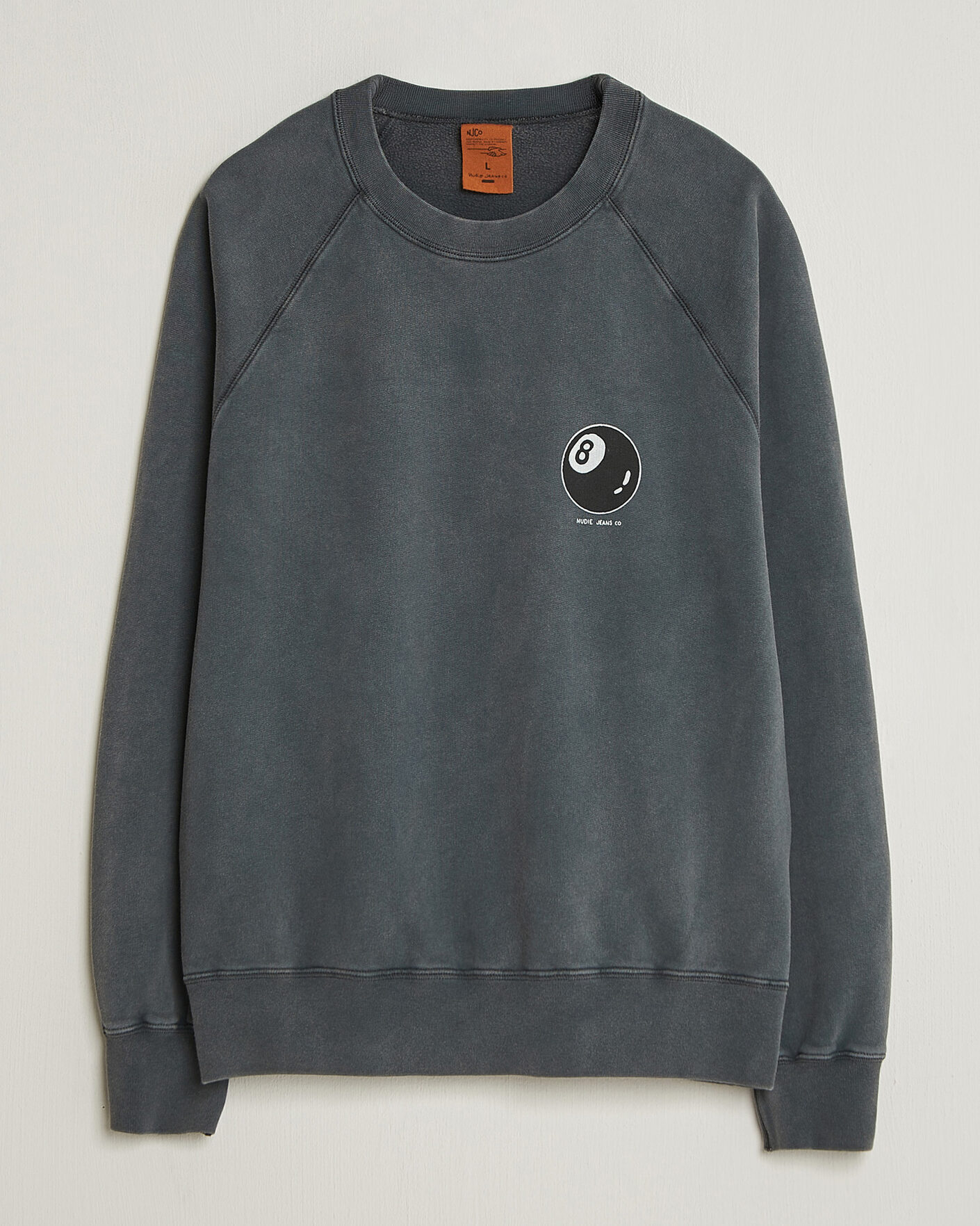 Homme | Pulls Et Tricots | Nudie Jeans | Palle Printed Crew Neck Sweatshirt Antracite