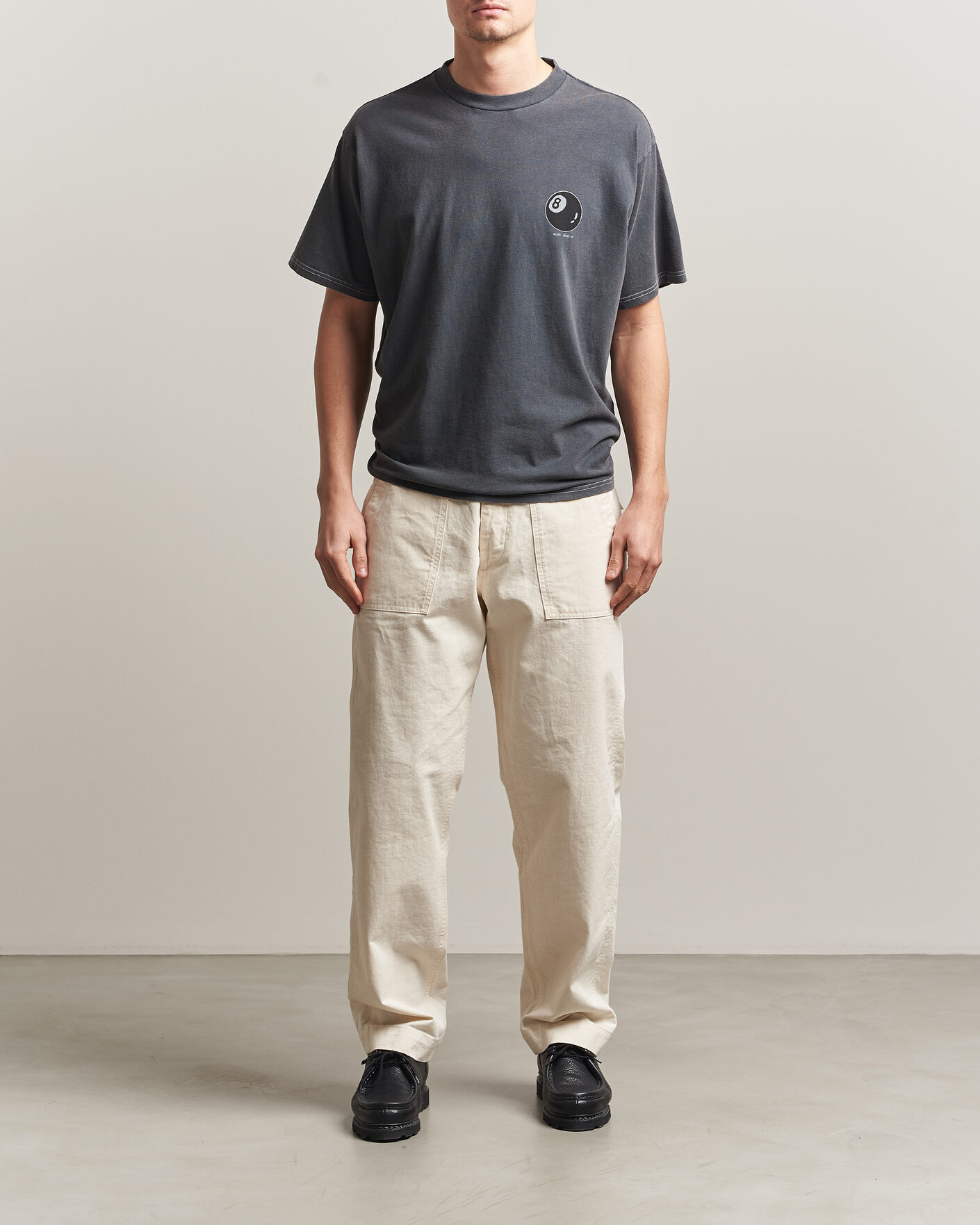 Homme | T-shirts | Nudie Jeans | Koffe Printed T-Shirt Antracite