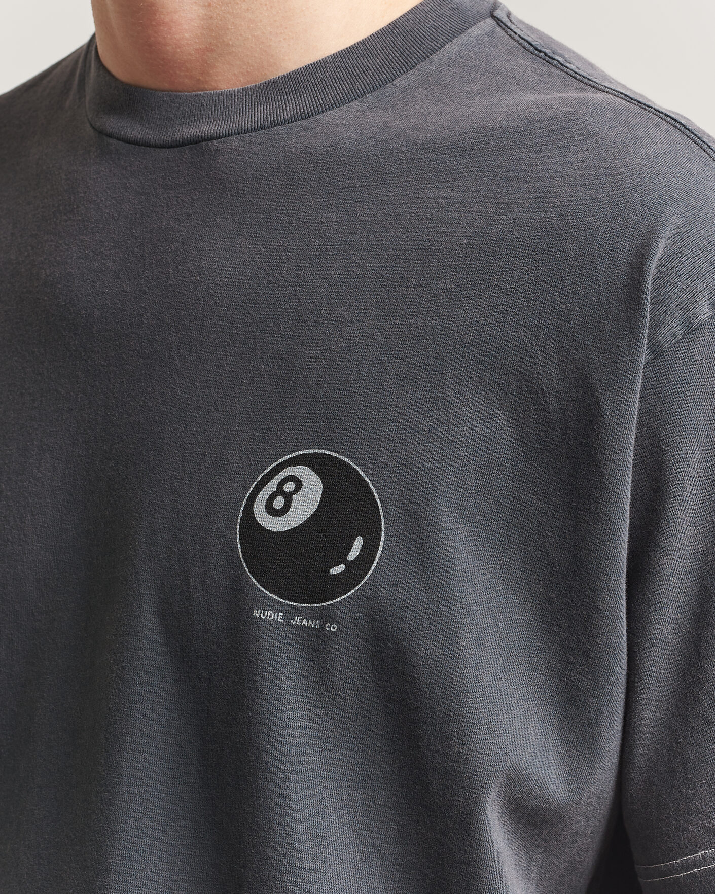 Homme | T-shirts | Nudie Jeans | Koffe Printed T-Shirt Antracite