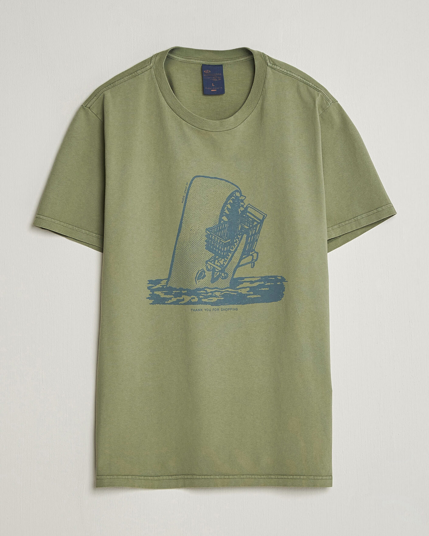Homme | T-shirts | Nudie Jeans | Roy Printed T-Shirt Green