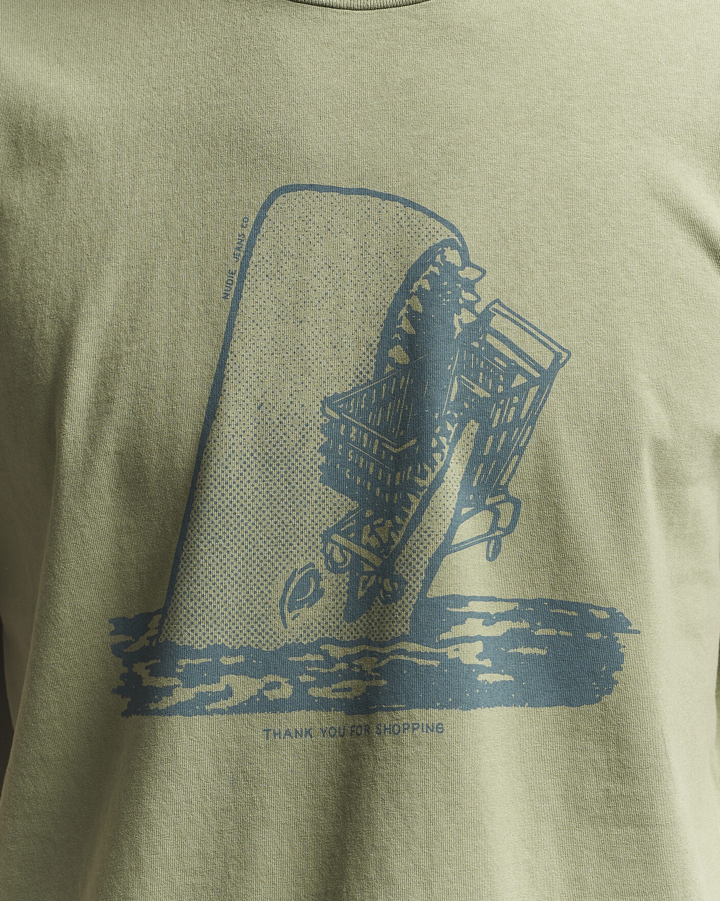 Homme | T-shirts | Nudie Jeans | Roy Printed T-Shirt Green