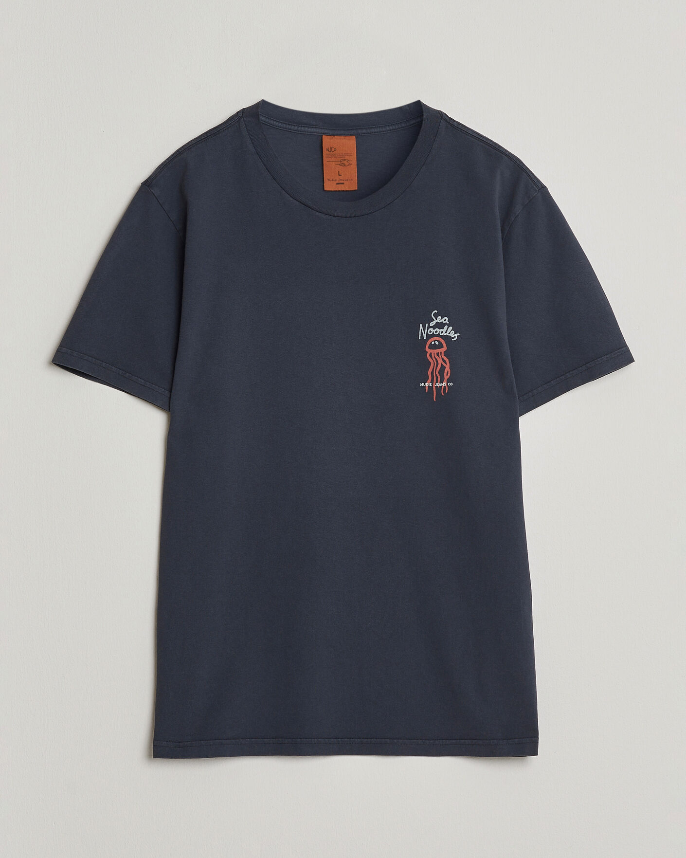 Homme | T-shirts | Nudie Jeans | Roy Printed T-Shirt Dark Blue