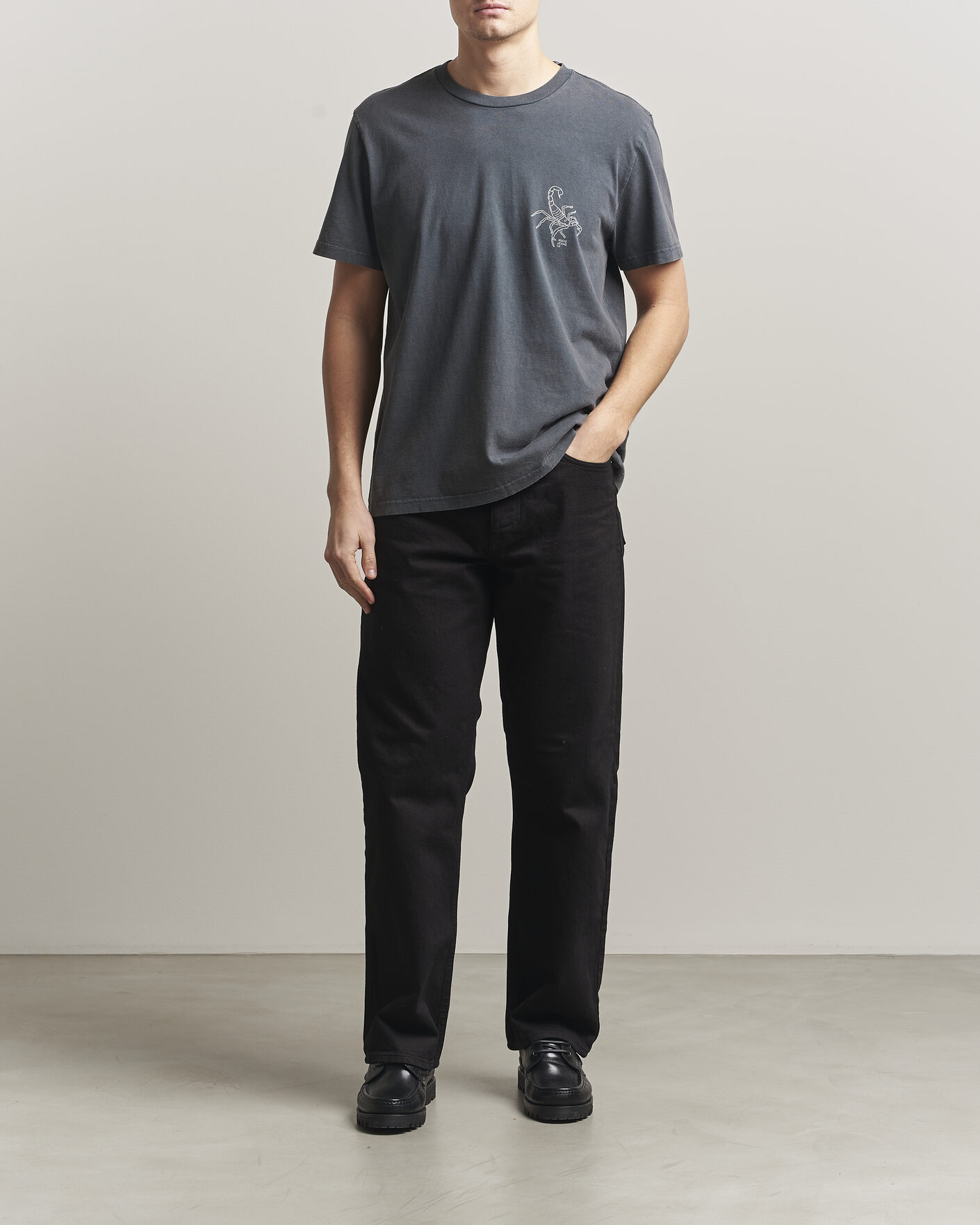 Homme | T-shirts | Nudie Jeans | Roy Printed T-Shirt Antracite