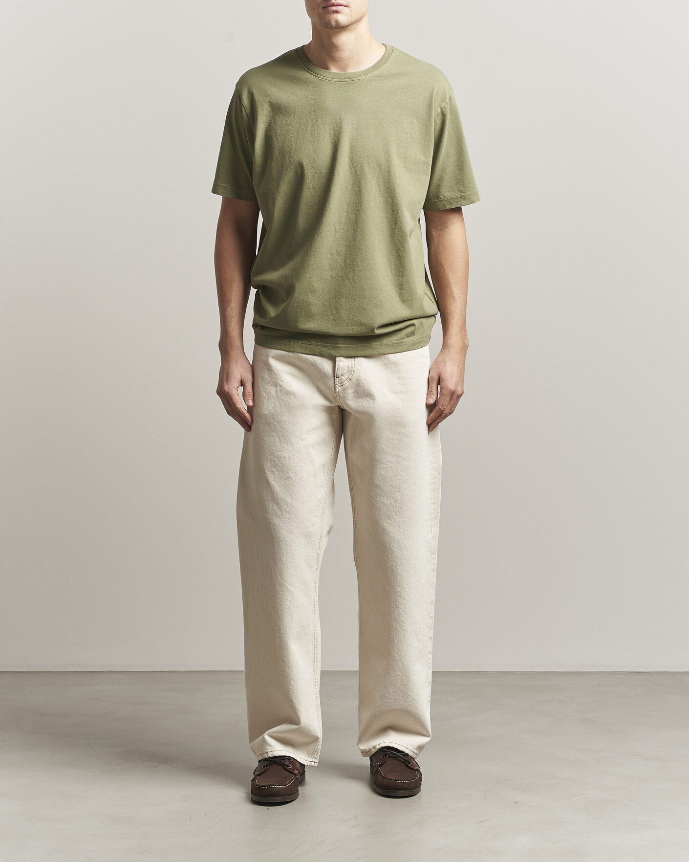 Homme | T-shirts | Nudie Jeans | Uno Everyday Crew Neck T-Shirt Green