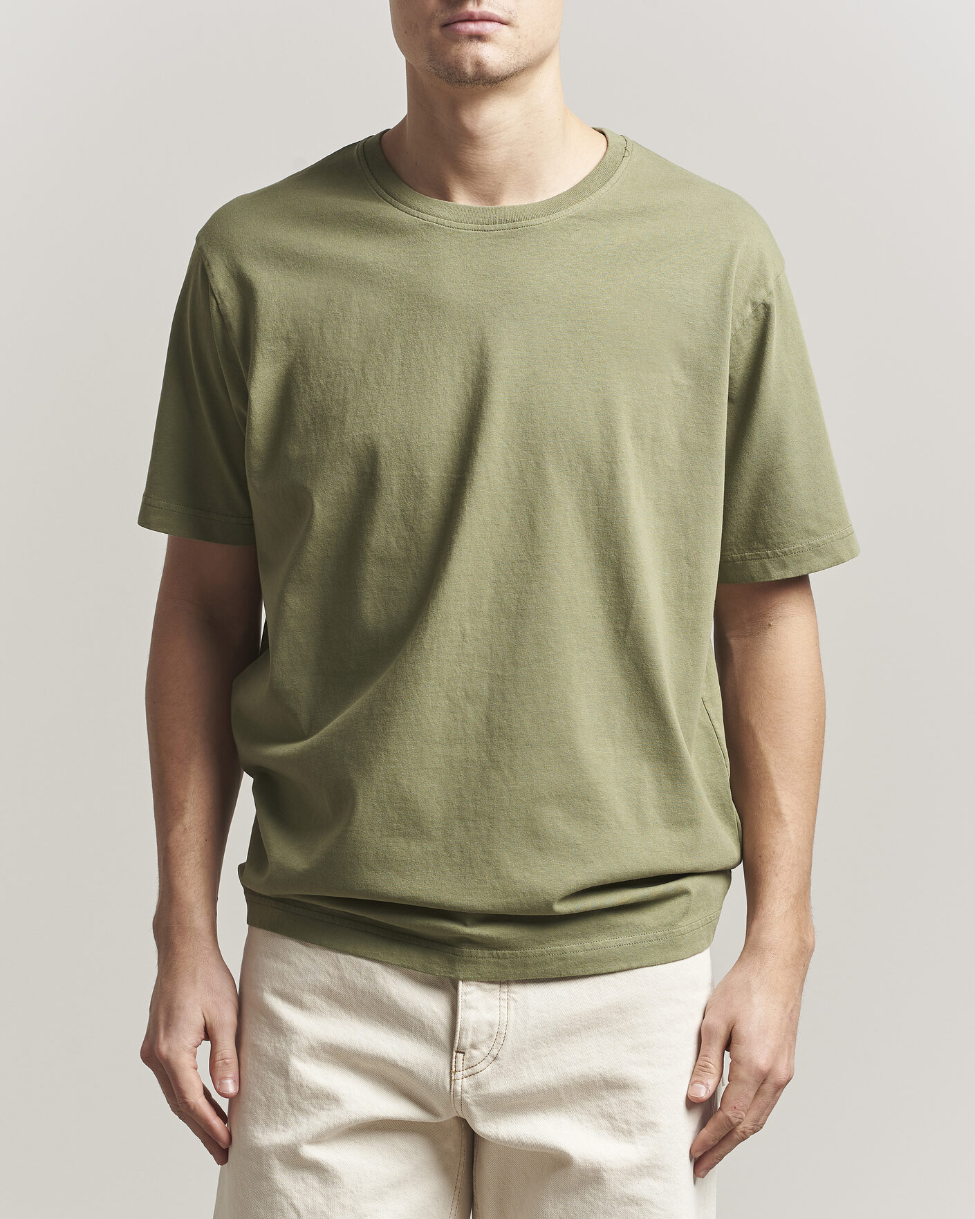 Homme | T-shirts | Nudie Jeans | Uno Everyday Crew Neck T-Shirt Green