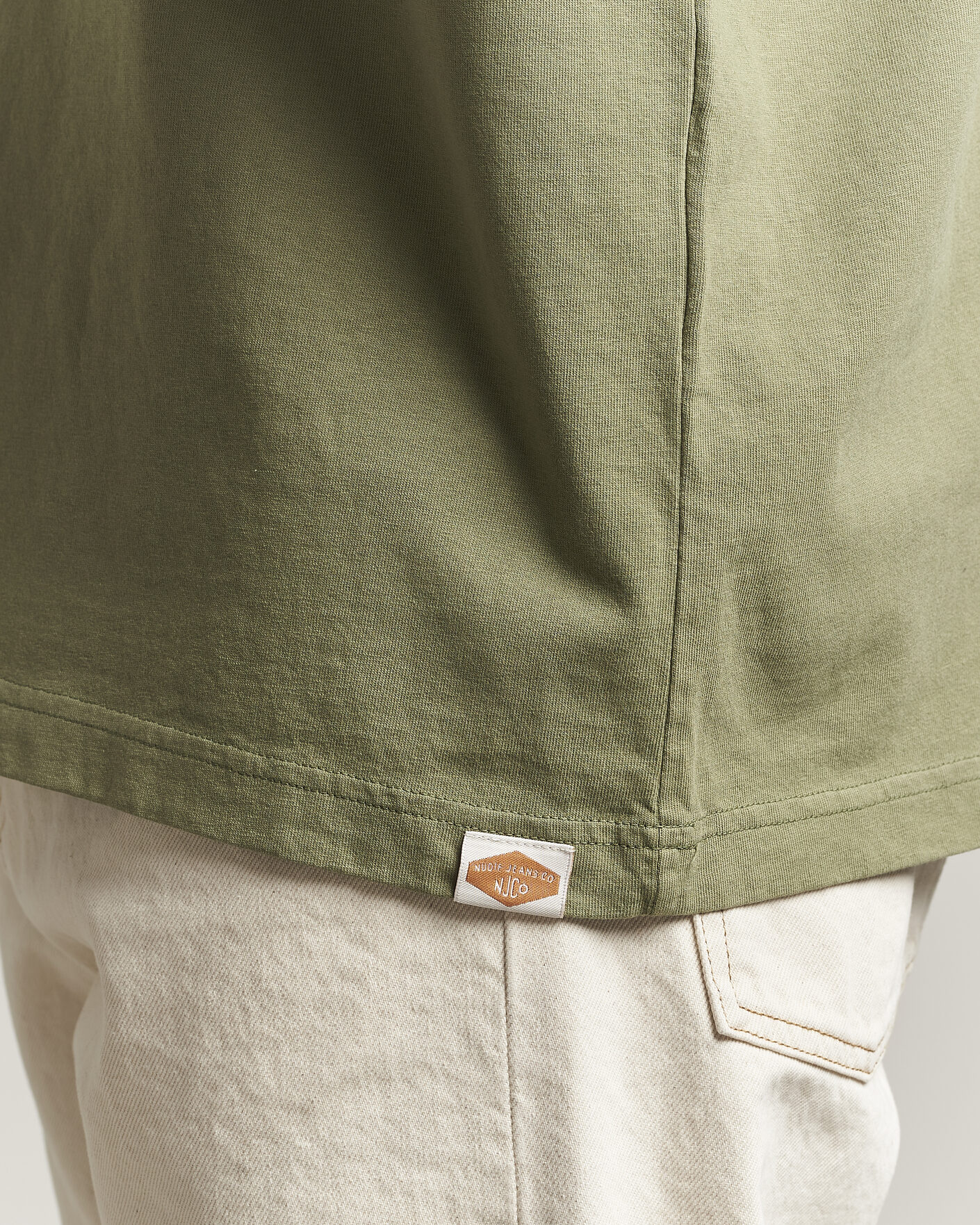 Homme | T-shirts | Nudie Jeans | Uno Everyday Crew Neck T-Shirt Green