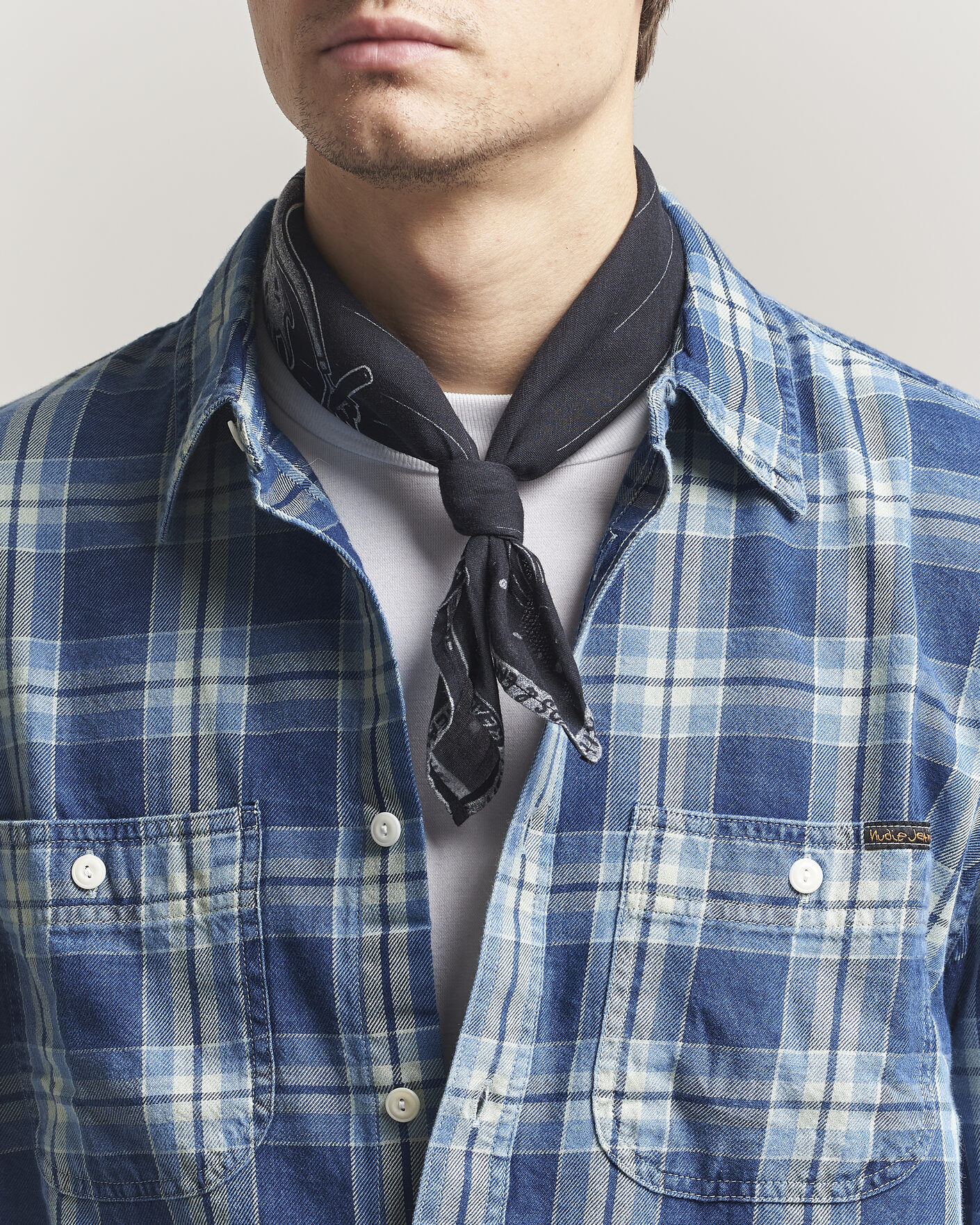 Homme | Écharpes | Nudie Jeans | Ingrid Printed Bandana Black