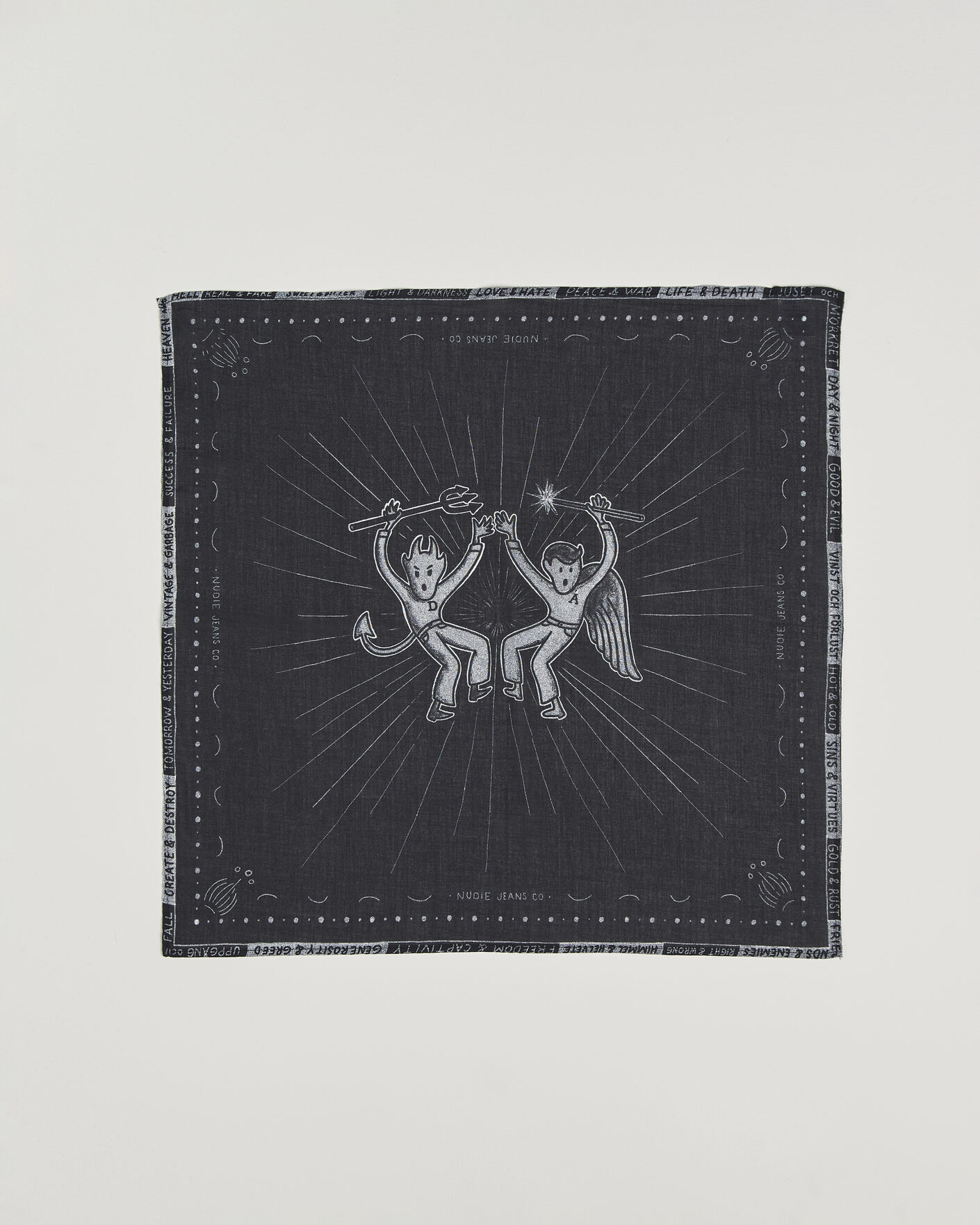Homme | Écharpes | Nudie Jeans | Ingrid Printed Bandana Black
