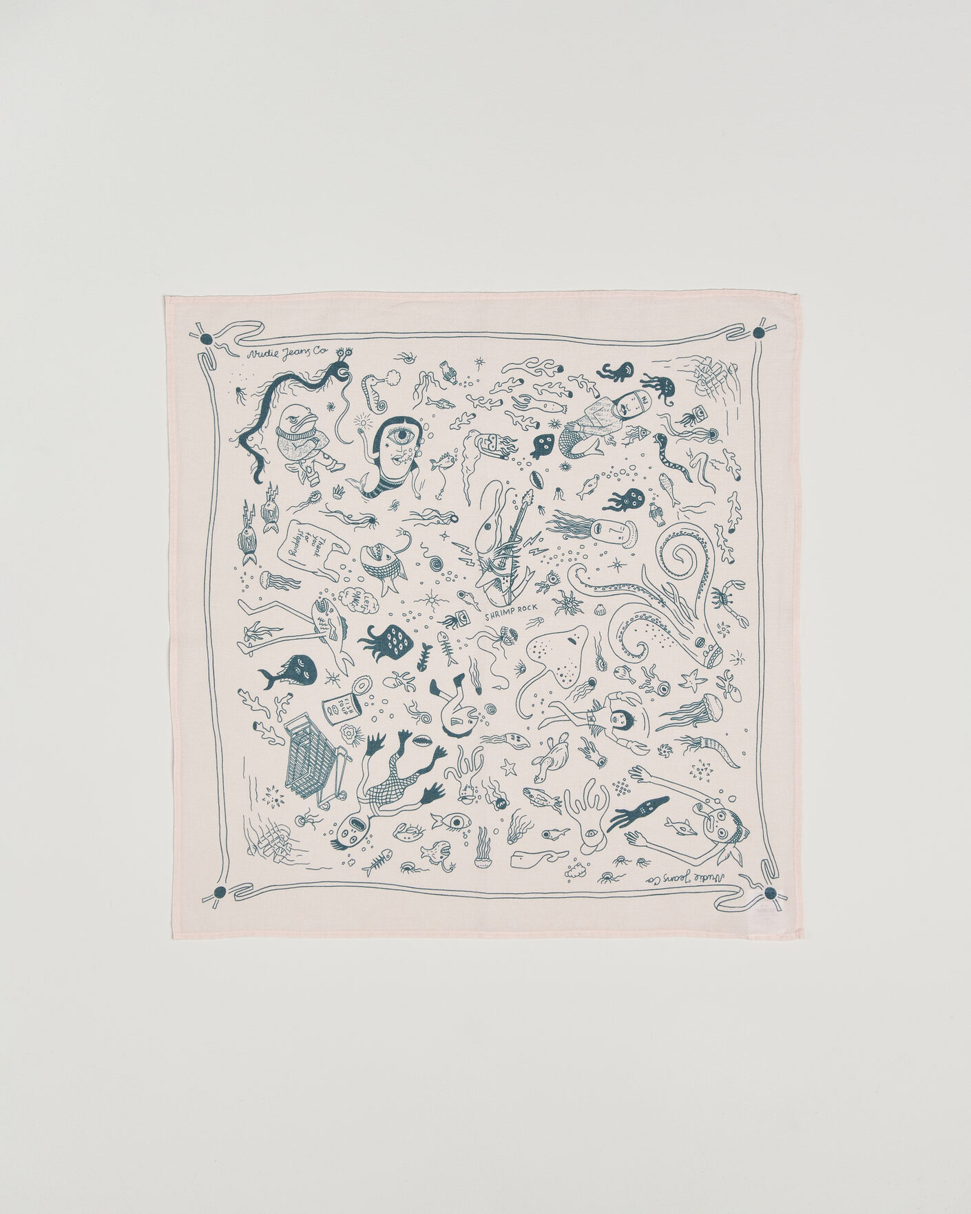 Homme | Nudie Jeans Ingrid Printed Bandana Pink | Nudie Jeans | Ingrid Printed Bandana Pink
