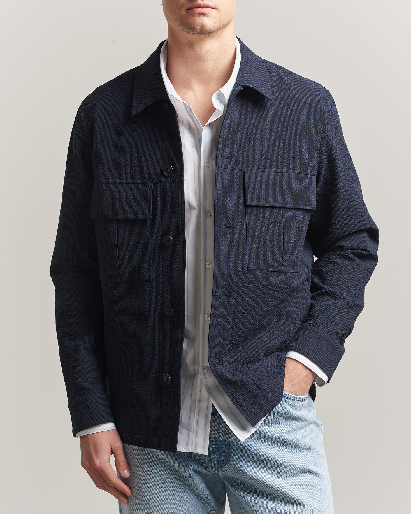 Homme | Chemises | Paul Smith | Cotton Overshirt Navy