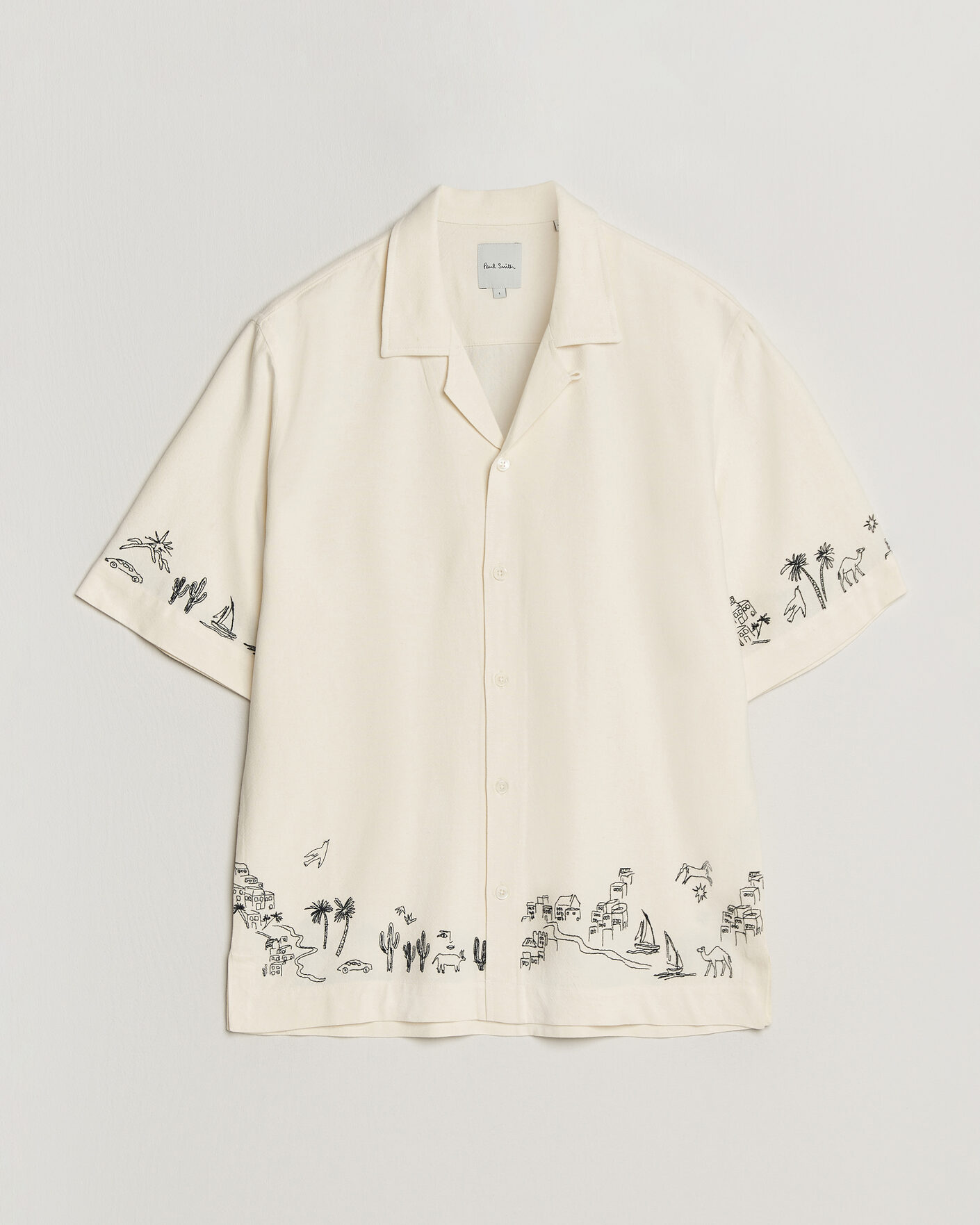 Homme | Chemises | Paul Smith | Embroidered Short Sleeve Shirt White