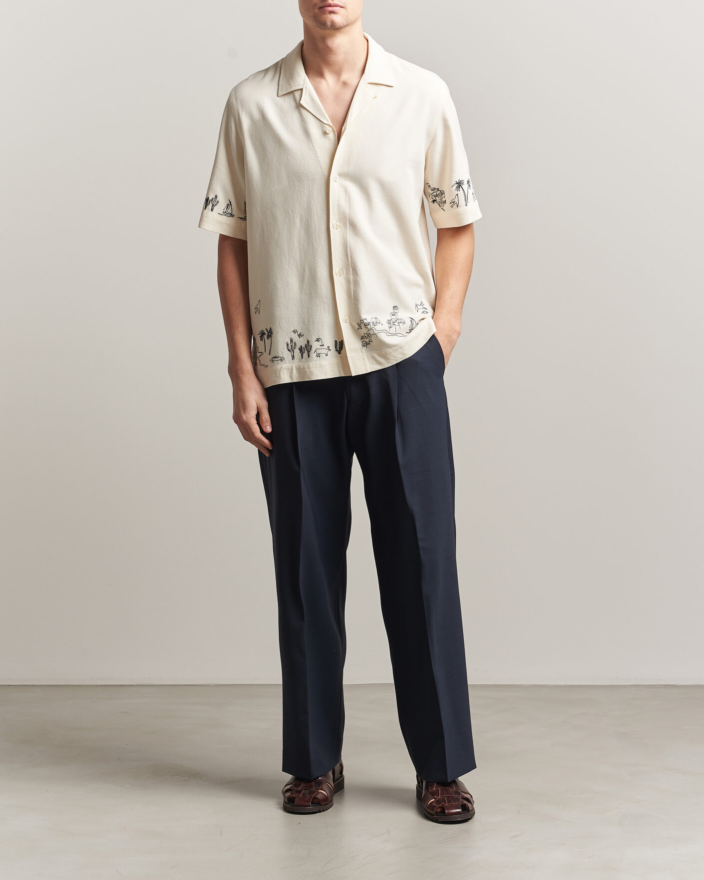 Homme | Chemises | Paul Smith | Embroidered Short Sleeve Shirt White
