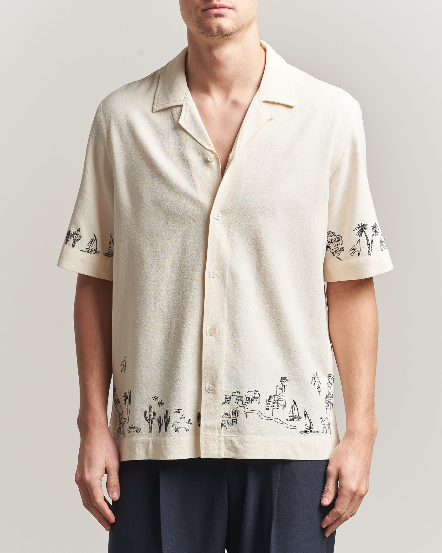 Homme | Chemises | Paul Smith | Embroidered Short Sleeve Shirt White