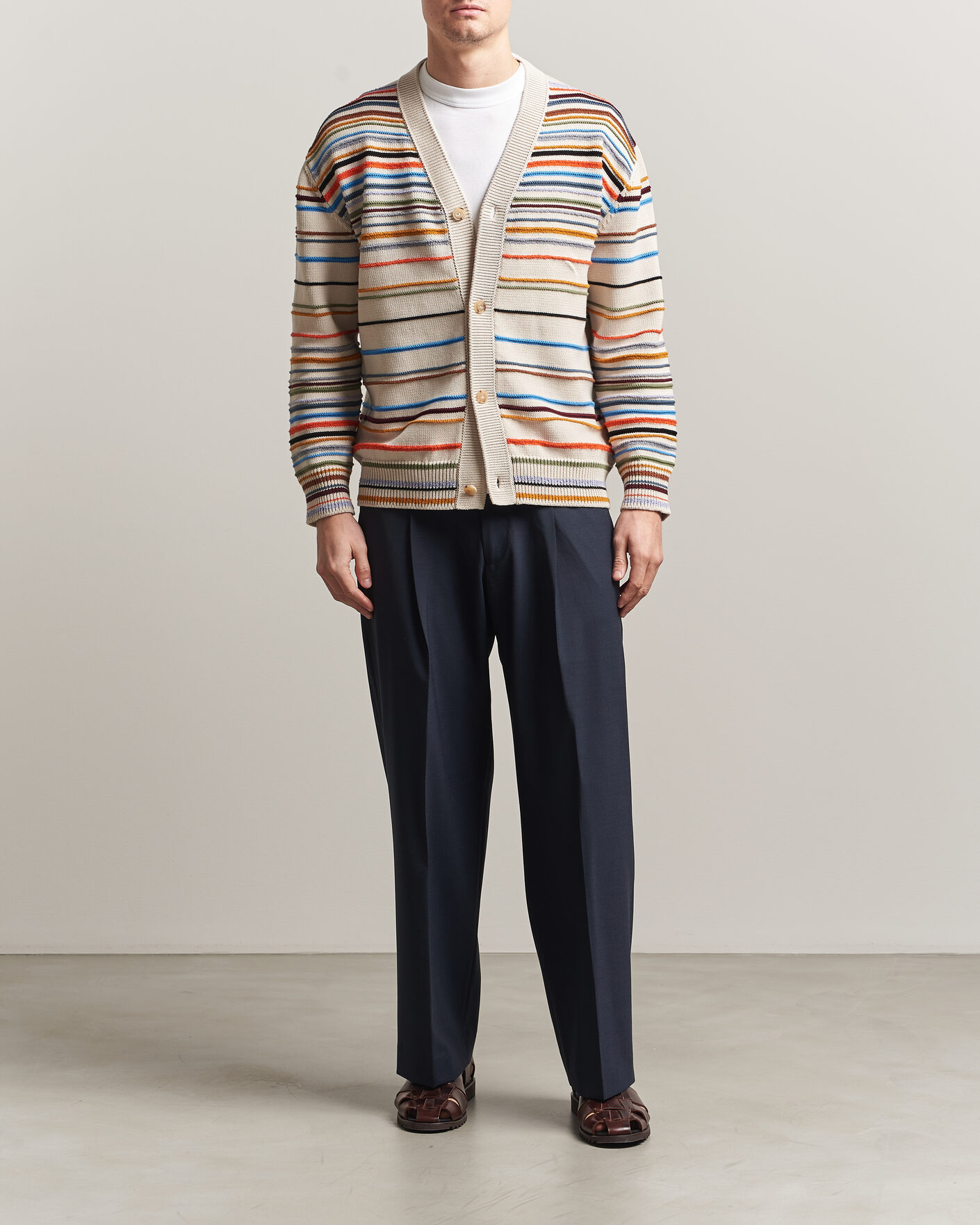 Homme | Pulls Et Tricots | Paul Smith | Signature Stripe Knitted Cardigan White
