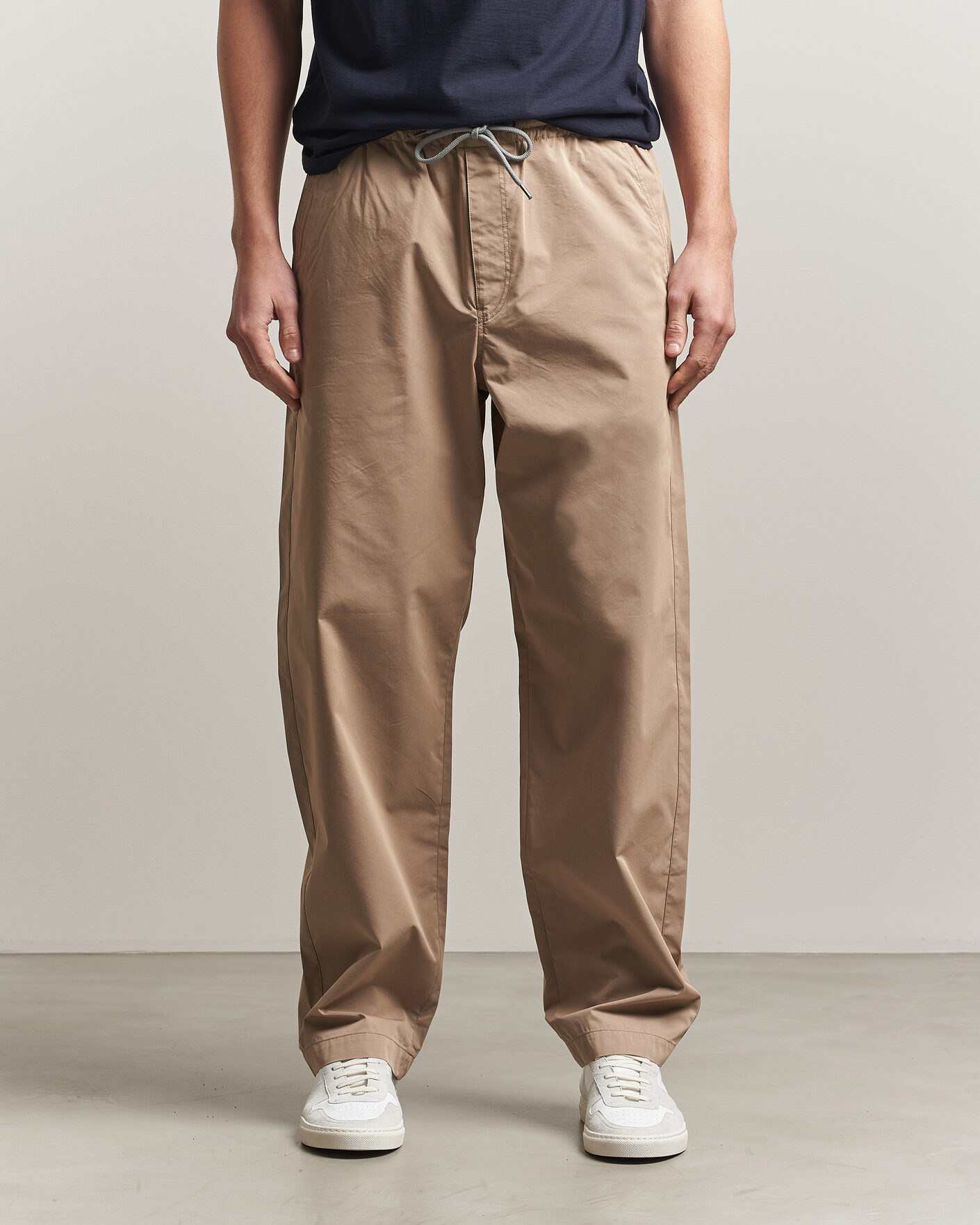 Homme | Pantalons | PS Paul Smith | Casual Cotton Drawstring Trousers Beige