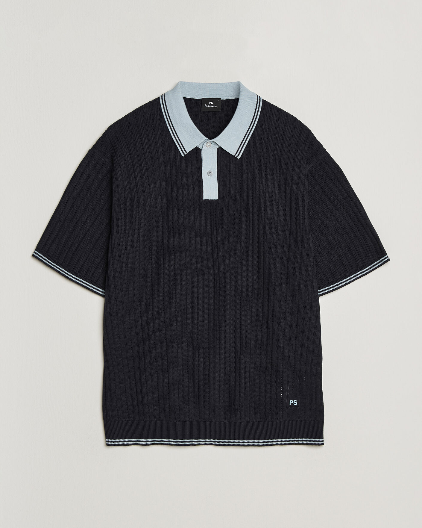 Homme | Polos | PS Paul Smith | Cotton Knitted Polo Navy