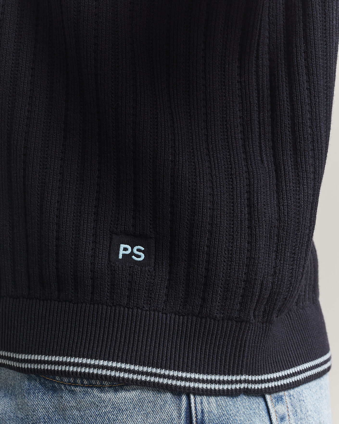 Homme | Polos | PS Paul Smith | Cotton Knitted Polo Navy