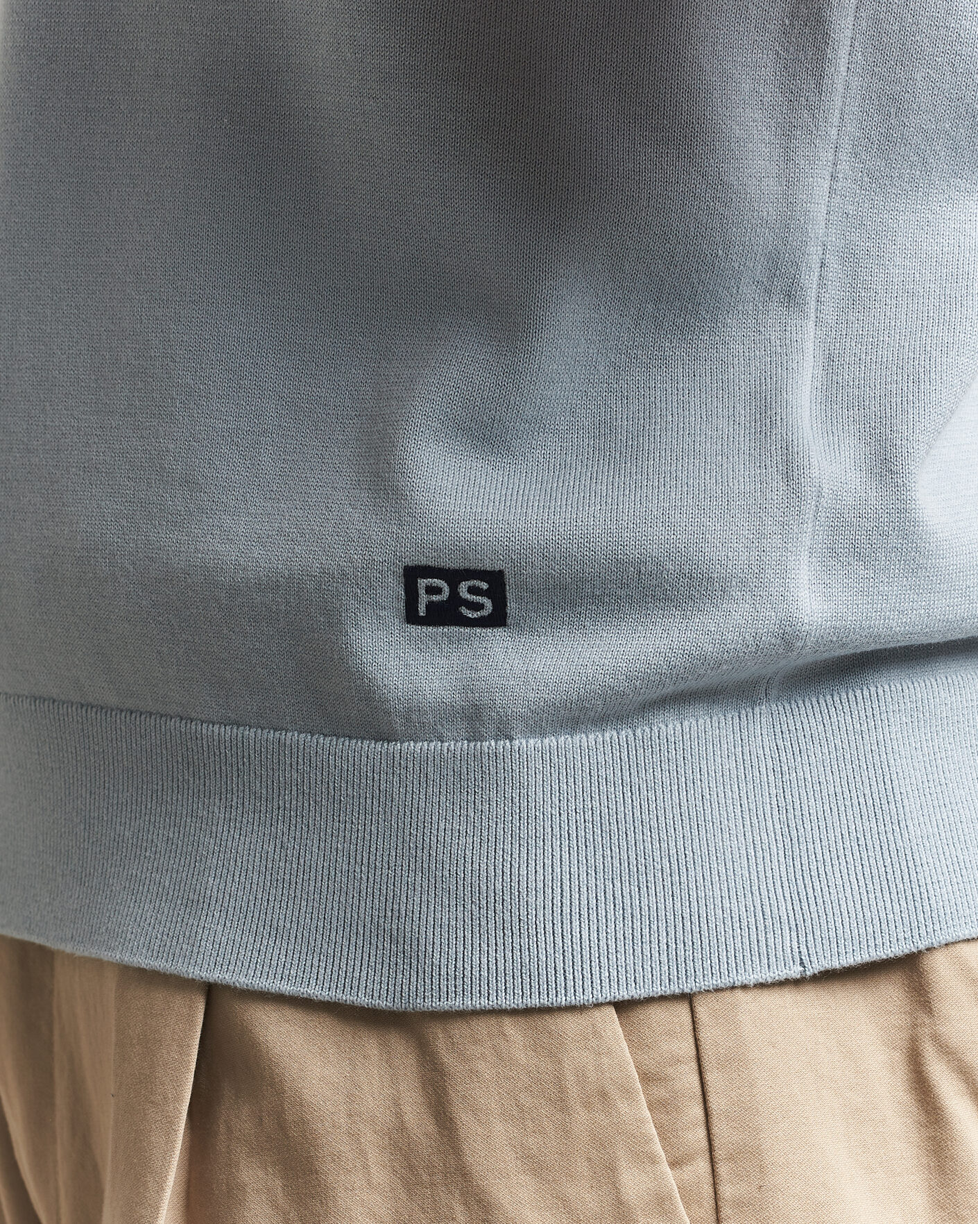 Homme | T-shirts | PS Paul Smith | Cotton Knitted T-Shirt Light Blue