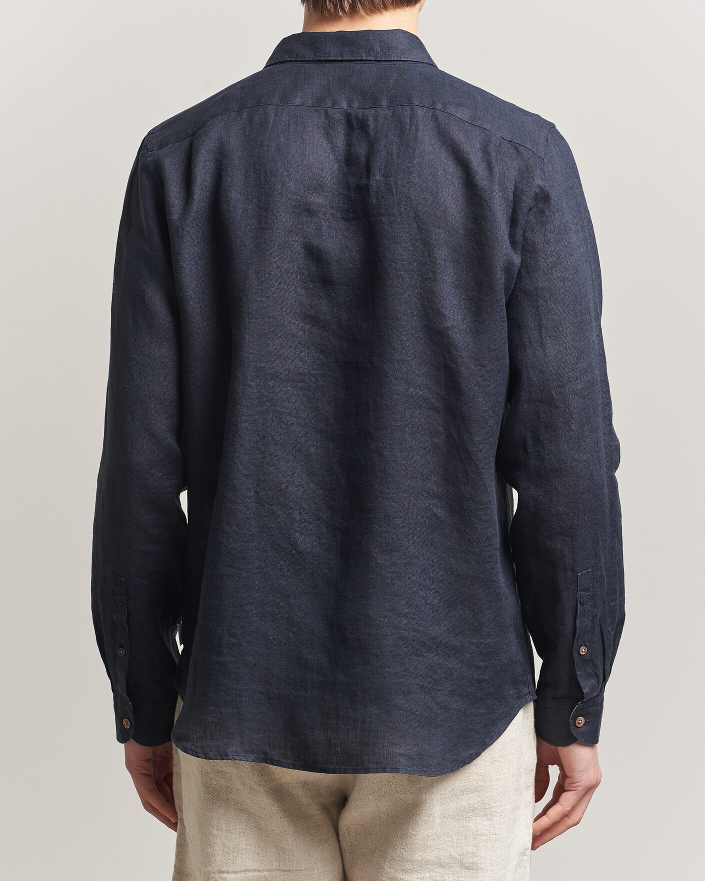 Homme | Chemises | PS Paul Smith | Tailored Fit Linen Shirt Navy