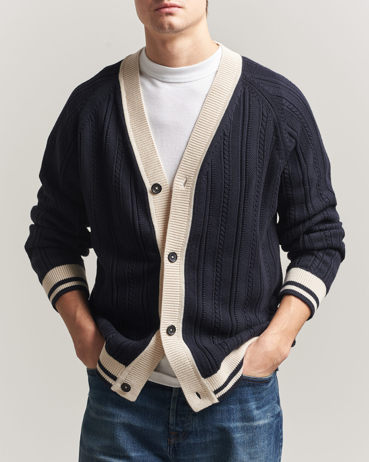 Homme | Pulls Et Tricots | PS Paul Smith | Cotton Knitted Cardigan Navy