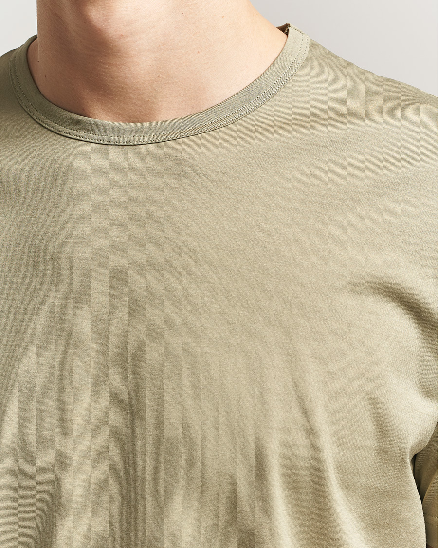 Homme | T-shirts | Sunspel | Crew Neck Q82 Cotton T-Shirt Pistachio