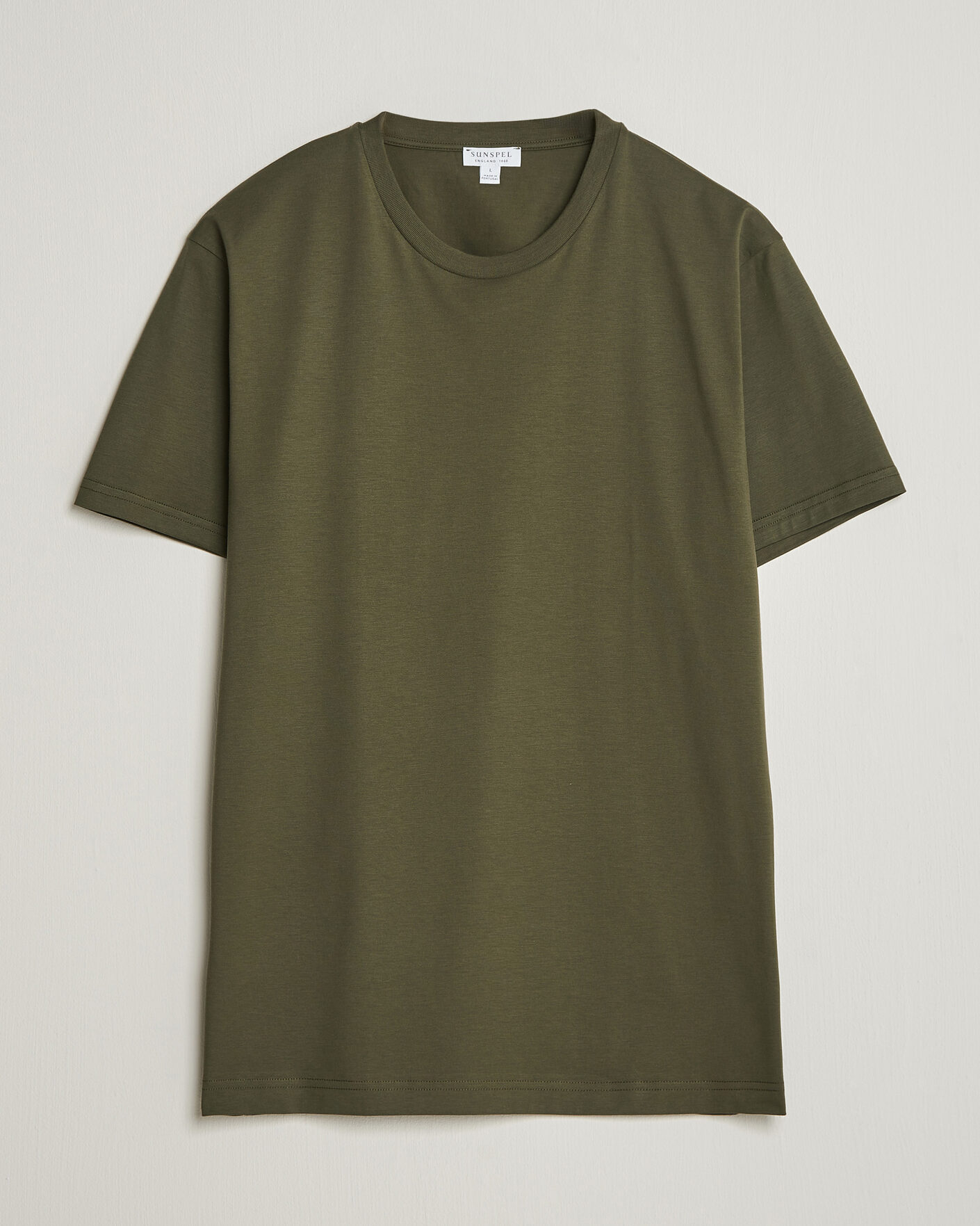 Homme | T-shirts | Sunspel | Riviera Midweight T-Shirt Deep Olive