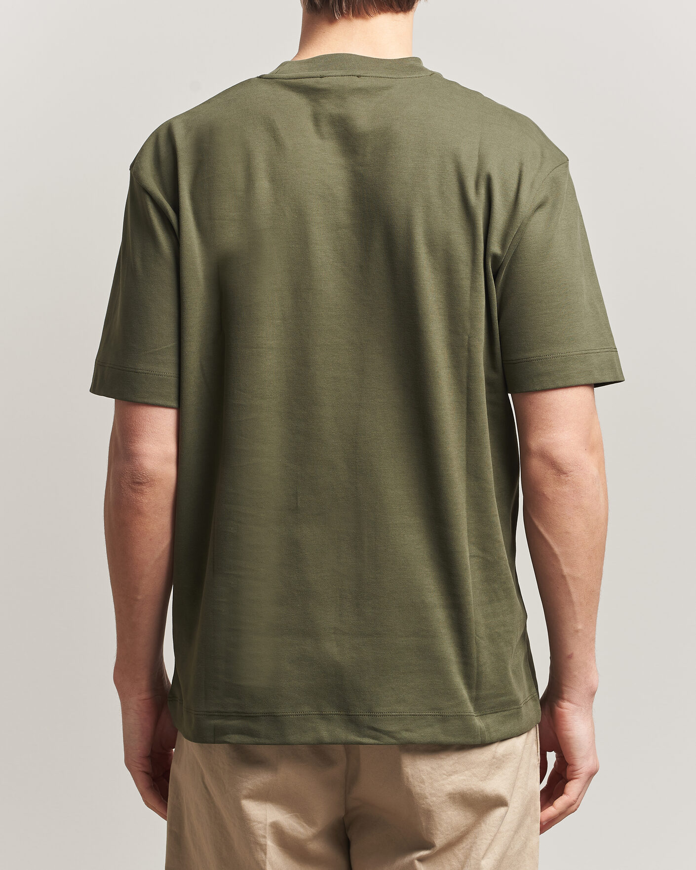 Homme | T-shirts | Sunspel | Heavy Weight Supima Cotton T-Shirt Deep Olive