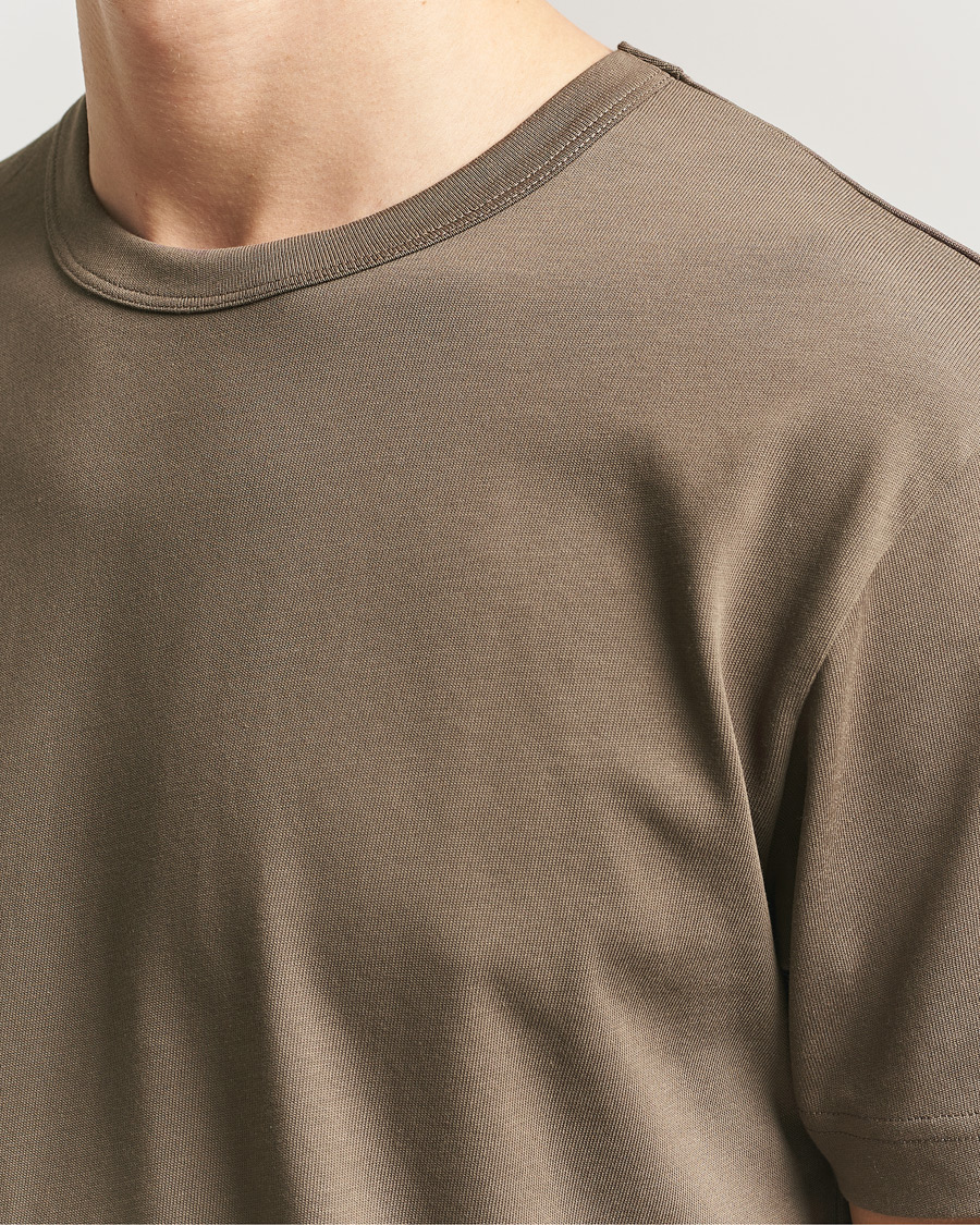 Homme | T-shirts | Sunspel | Single Jersey Supima Cotton T-Shirt Dark Cedar
