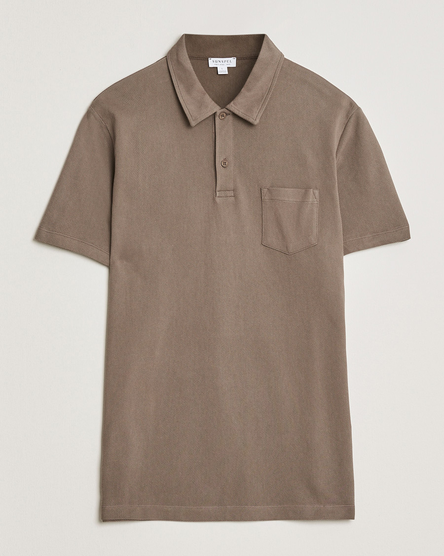 Homme | Polos | Sunspel | Riviera Polo Shirt Dark Cedar