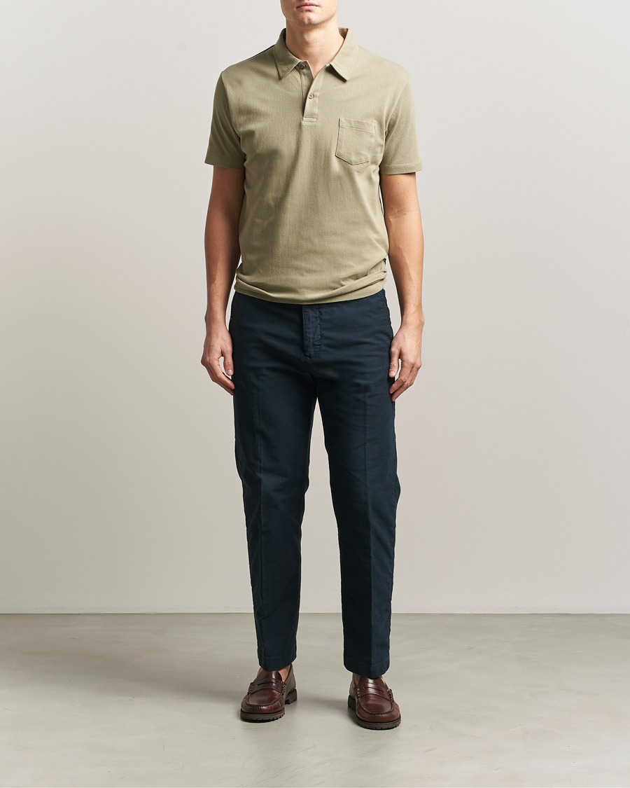 Homme | Polos | Sunspel | Riviera Polo Shirt Pistachio