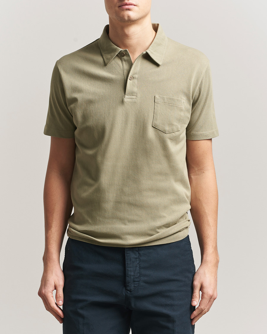 Homme | Polos | Sunspel | Riviera Polo Shirt Pistachio