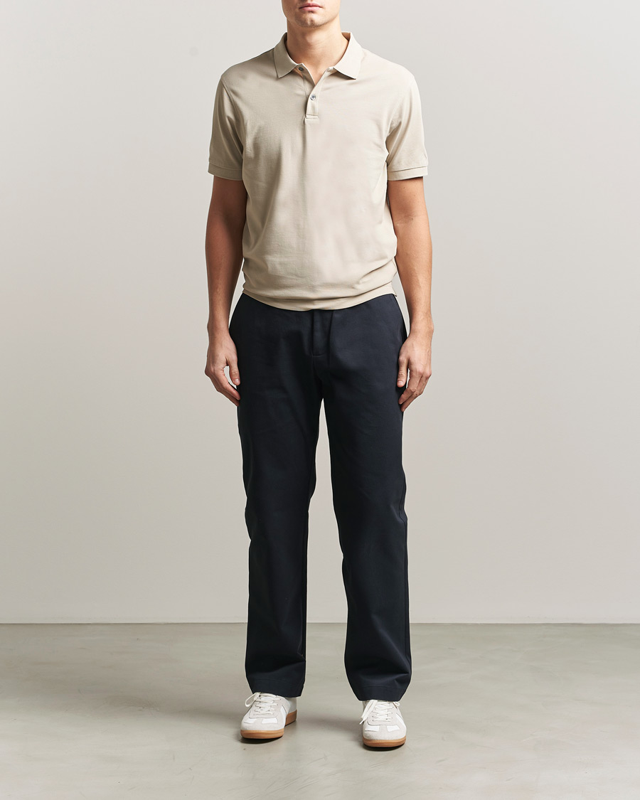 Homme | Polos | Sunspel | Supima Cotton Short Sleeve Pique Polo Hazelwood