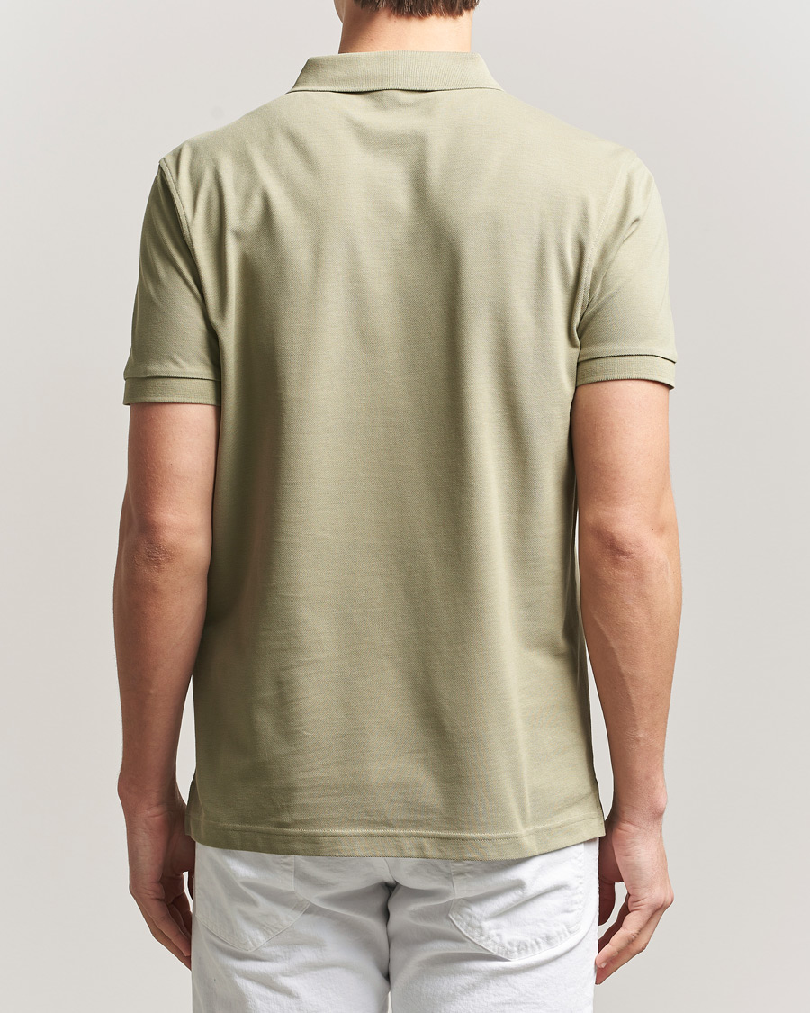 Homme | Polos | Sunspel | Supima Cotton Short Sleeve Pique Polo Pistachio