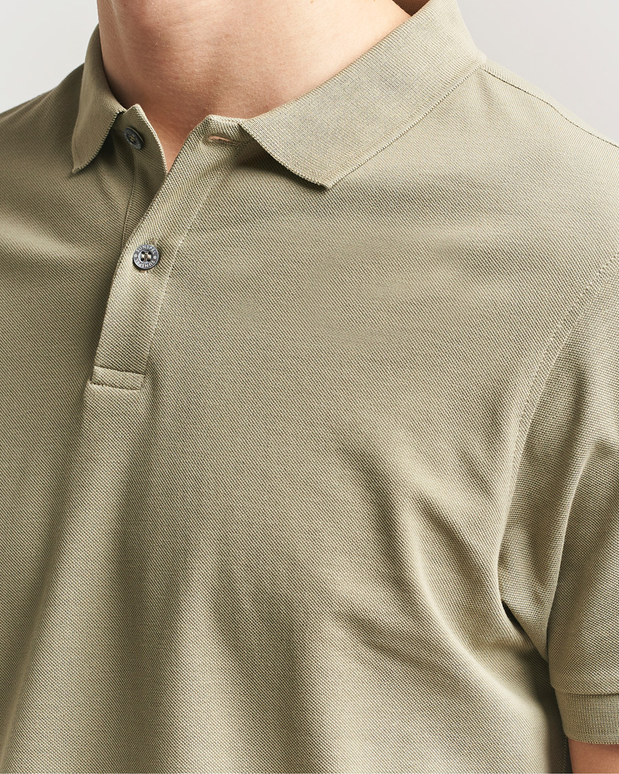 Homme | Polos | Sunspel | Supima Cotton Short Sleeve Pique Polo Pistachio