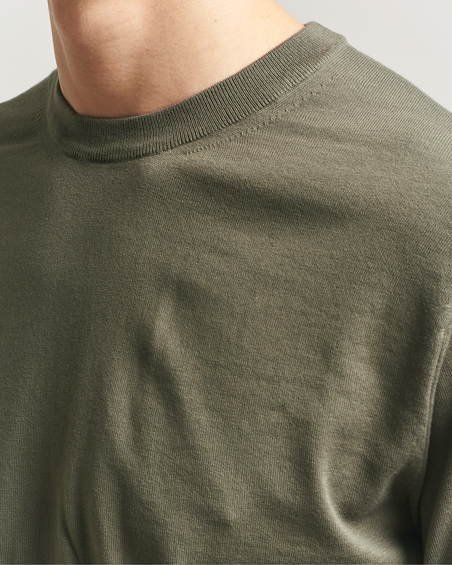 Homme | Pulls Et Tricots | Sunspel | Lightweight Knitted Cotton Crew Khaki