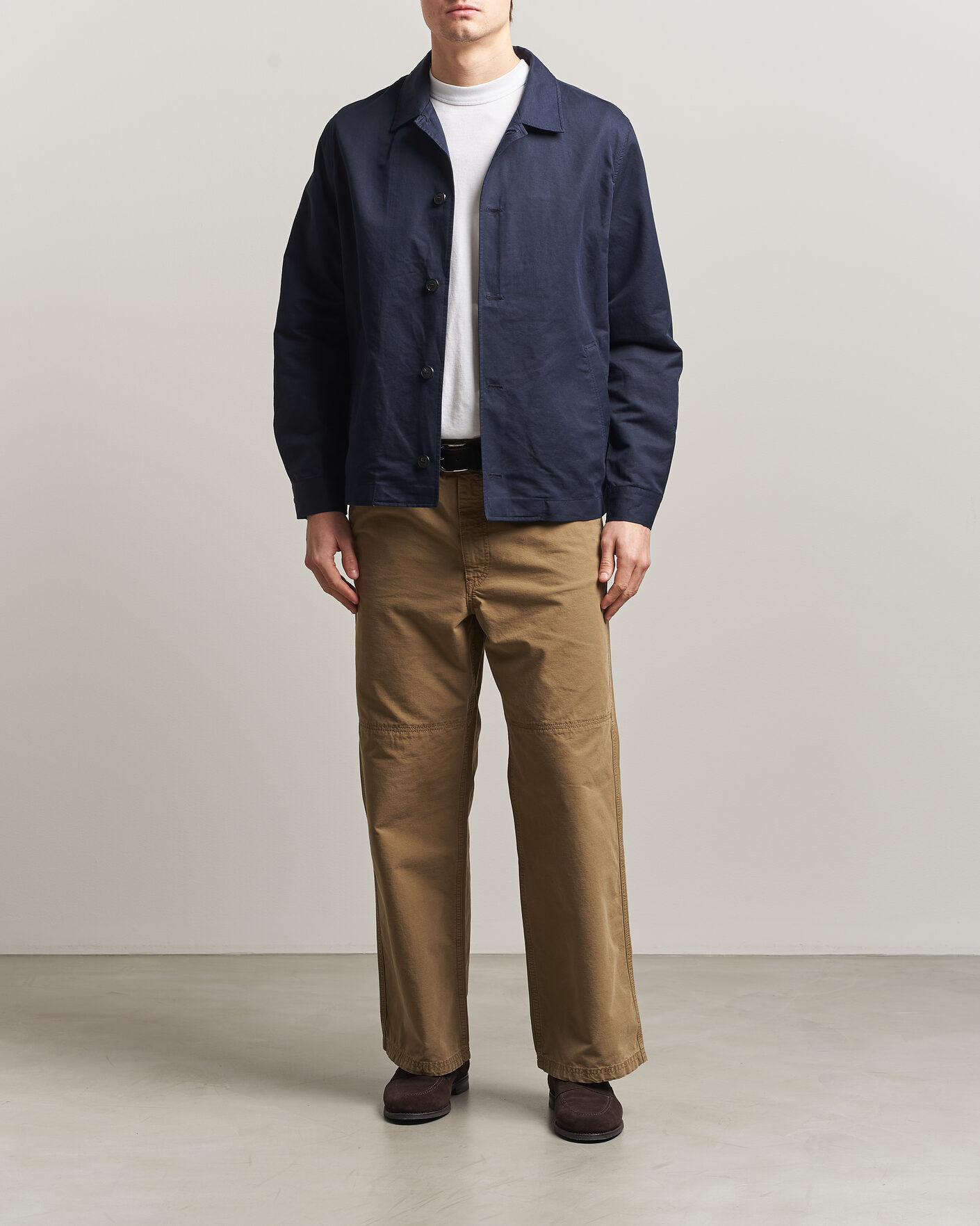 Homme | Manteaux Et Vestes | Sunspel | Cotton/Linen Jacket Navy