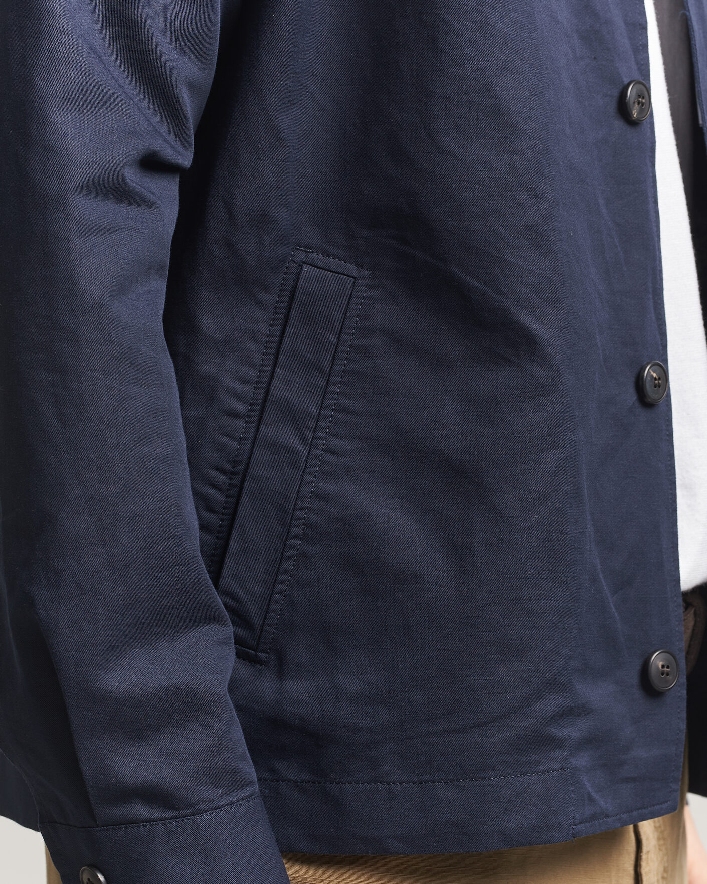 Homme | Manteaux Et Vestes | Sunspel | Cotton/Linen Jacket Navy