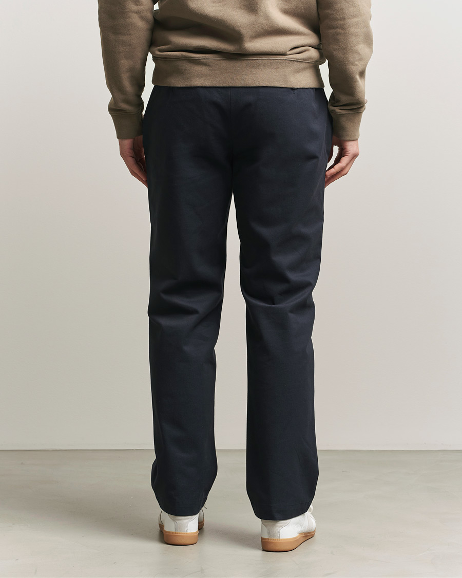 Homme | Pantalons | Sunspel | Soft Cotton Drill Trousers Navy
