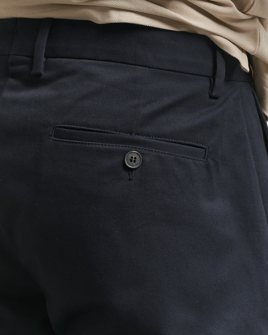 Homme | Pantalons | Sunspel | Soft Cotton Drill Trousers Navy