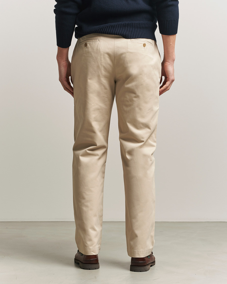 Homme | Pantalons | Sunspel | Soft Cotton Drill Trousers Light Stone