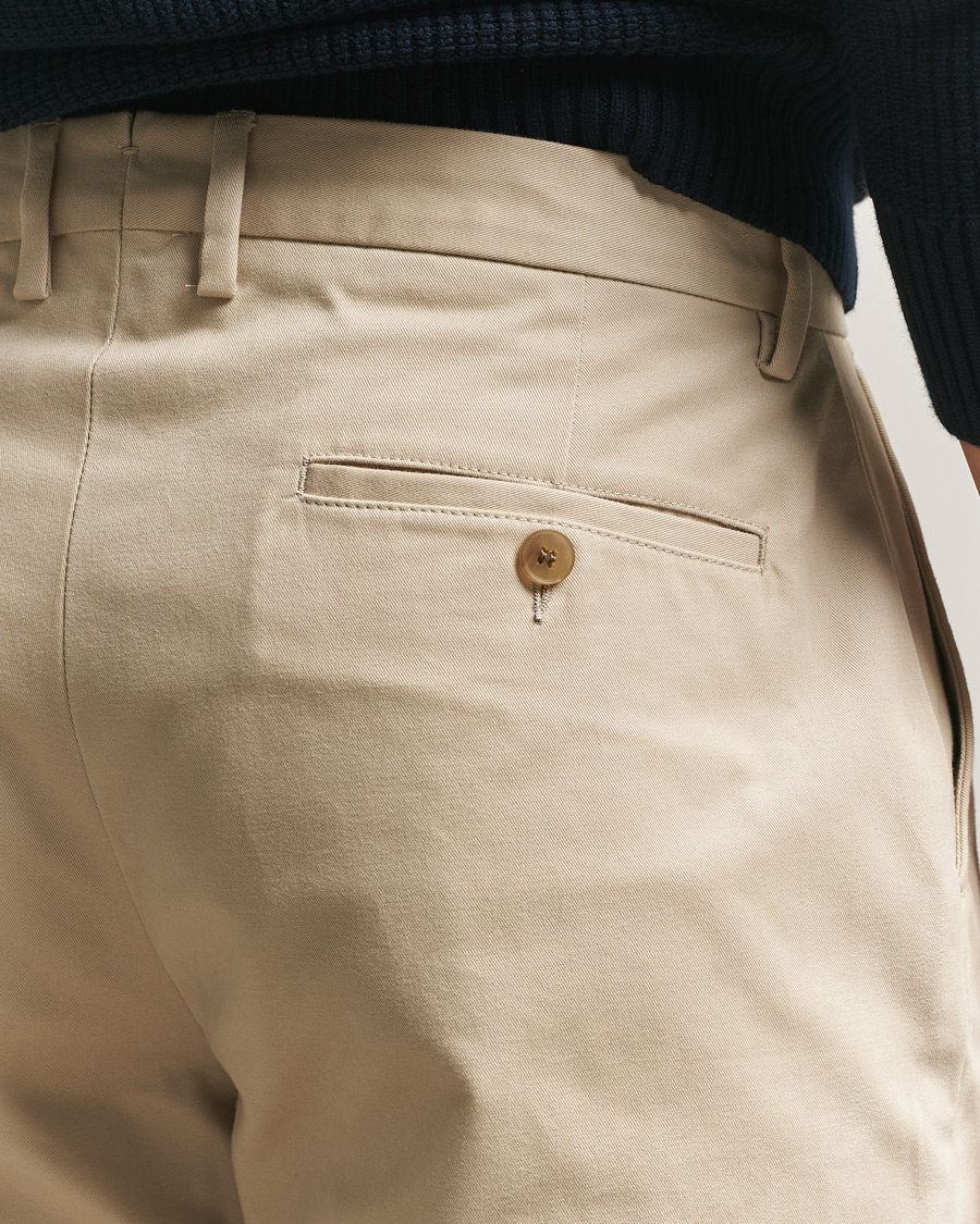 Homme | Pantalons | Sunspel | Soft Cotton Drill Trousers Light Stone