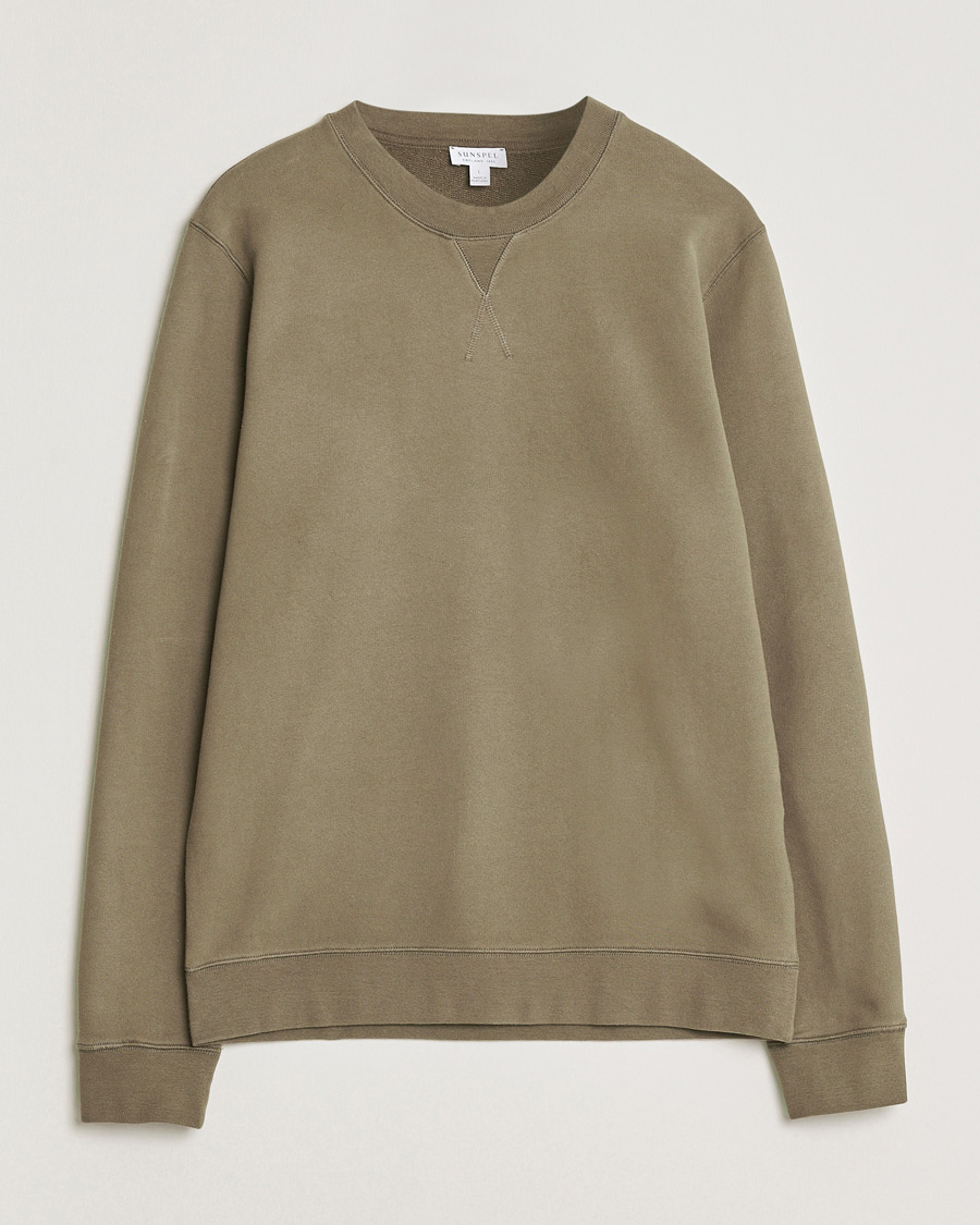 Homme | Pulls Et Tricots | Sunspel | Loopback Sweatshirt Dark Cedar