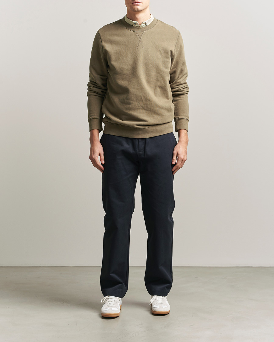 Homme | Pulls Et Tricots | Sunspel | Loopback Sweatshirt Dark Cedar