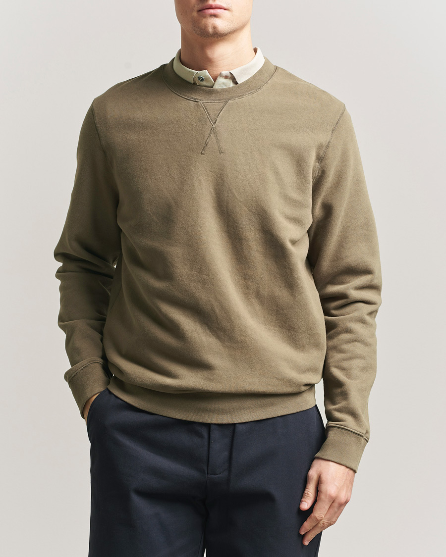 Homme | Pulls Et Tricots | Sunspel | Loopback Sweatshirt Dark Cedar