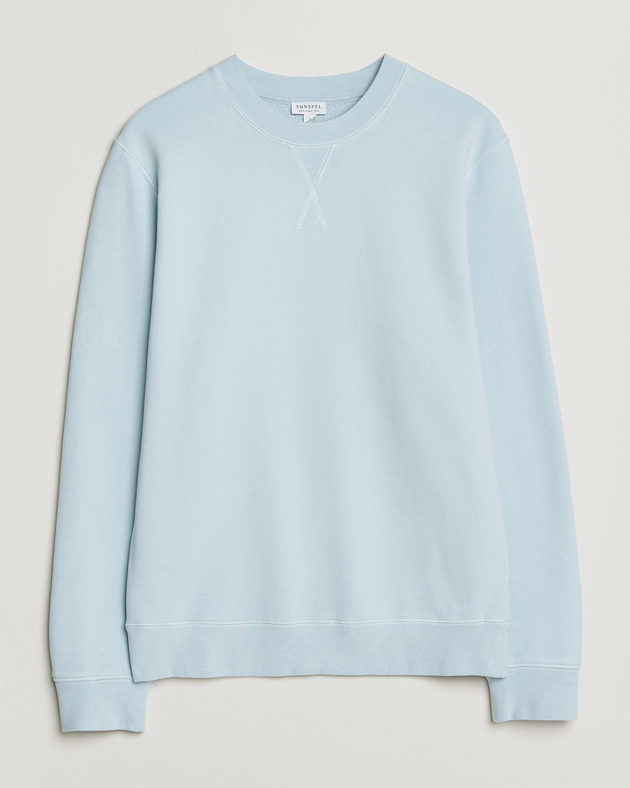 Homme | Pulls Et Tricots | Sunspel | Loopback Sweatshirt Pastel Blue